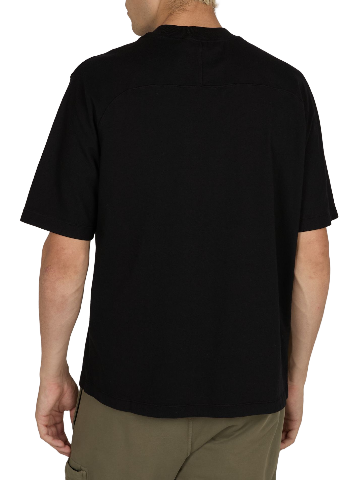 Gerader Baumwoll-T-Shirt STONE ISLAND Schwarz