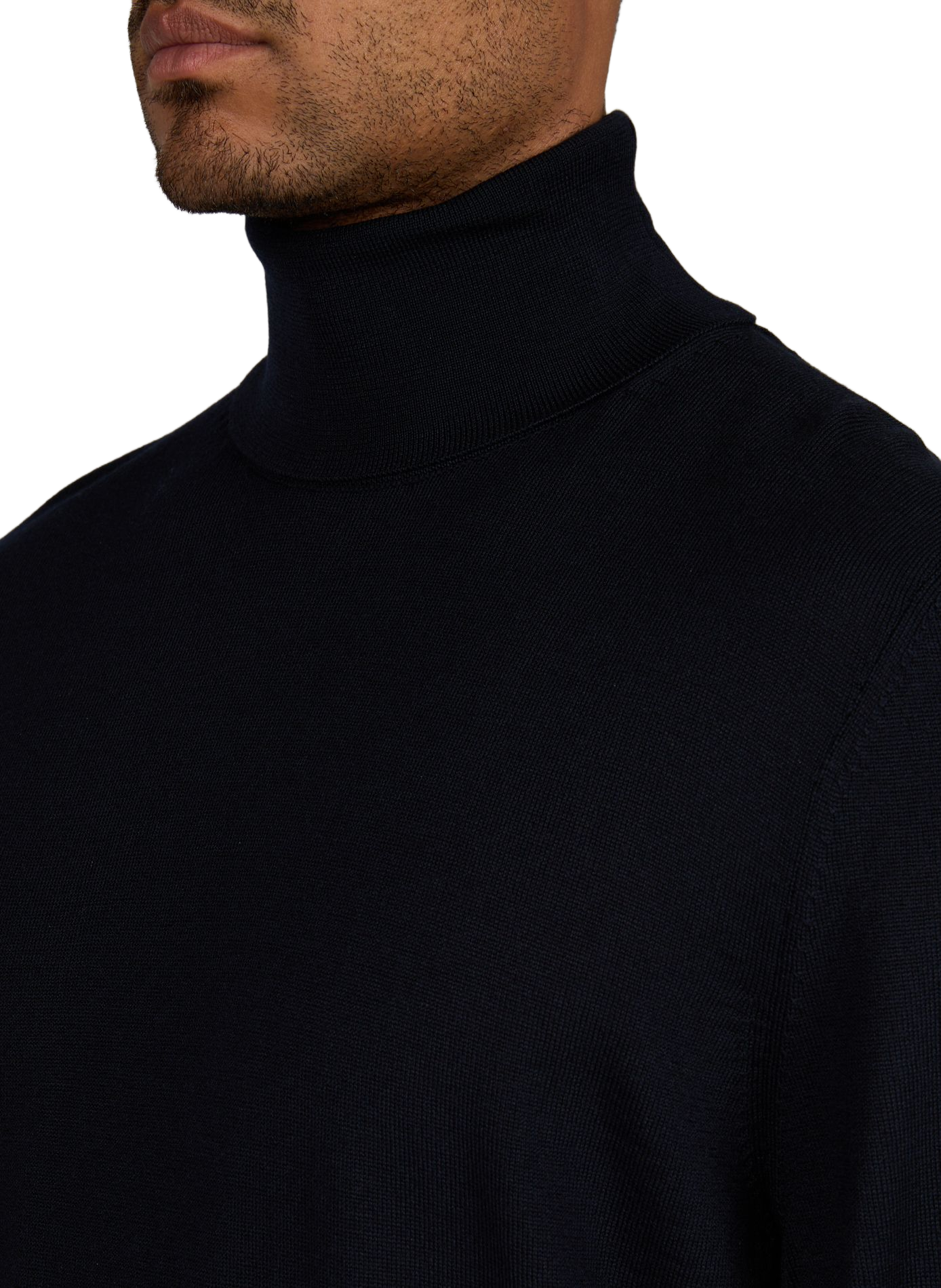 Pull Marek à col roulé en laine vierge  | Bleu STRELLSON Homme