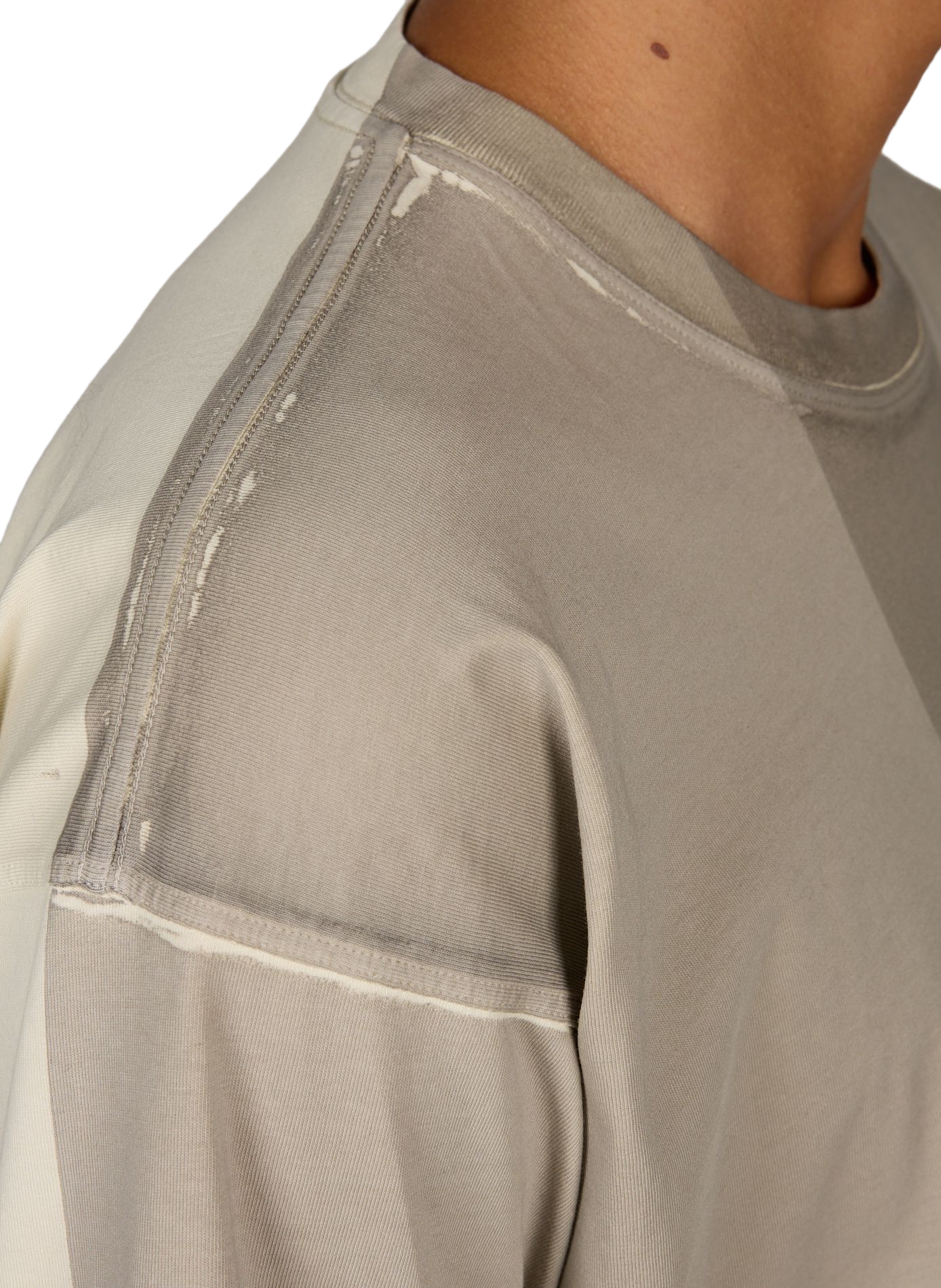 Zweifarbiges Rundhals-T-Shirt CP COMPANY Beige