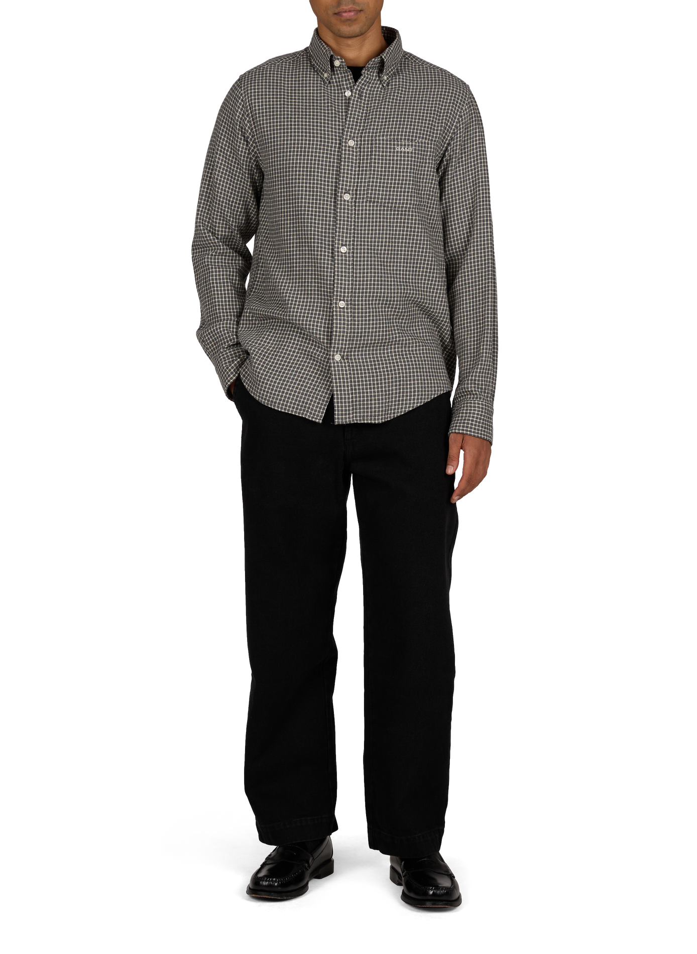Cotton Check Shirt GANT Grey