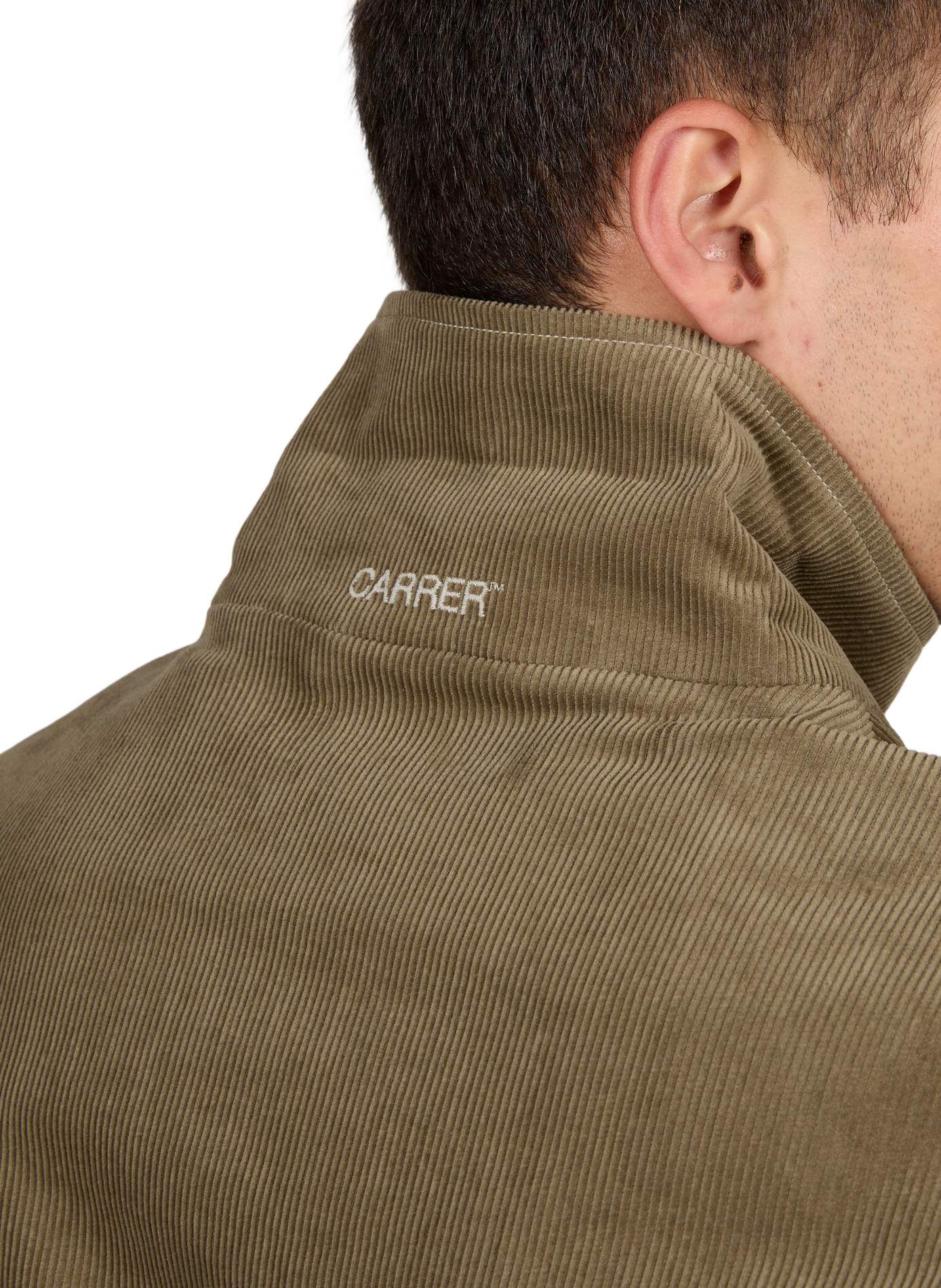 Reißverschlussjacke mit Stehkragen aus Baumwollmischung CARRER Grun