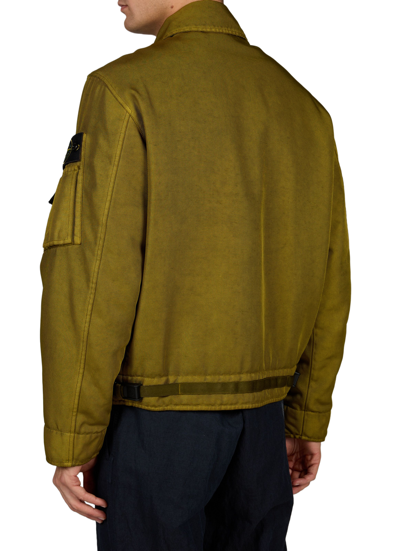 Straight jacket with classic collar STONE ISLAND Khaki