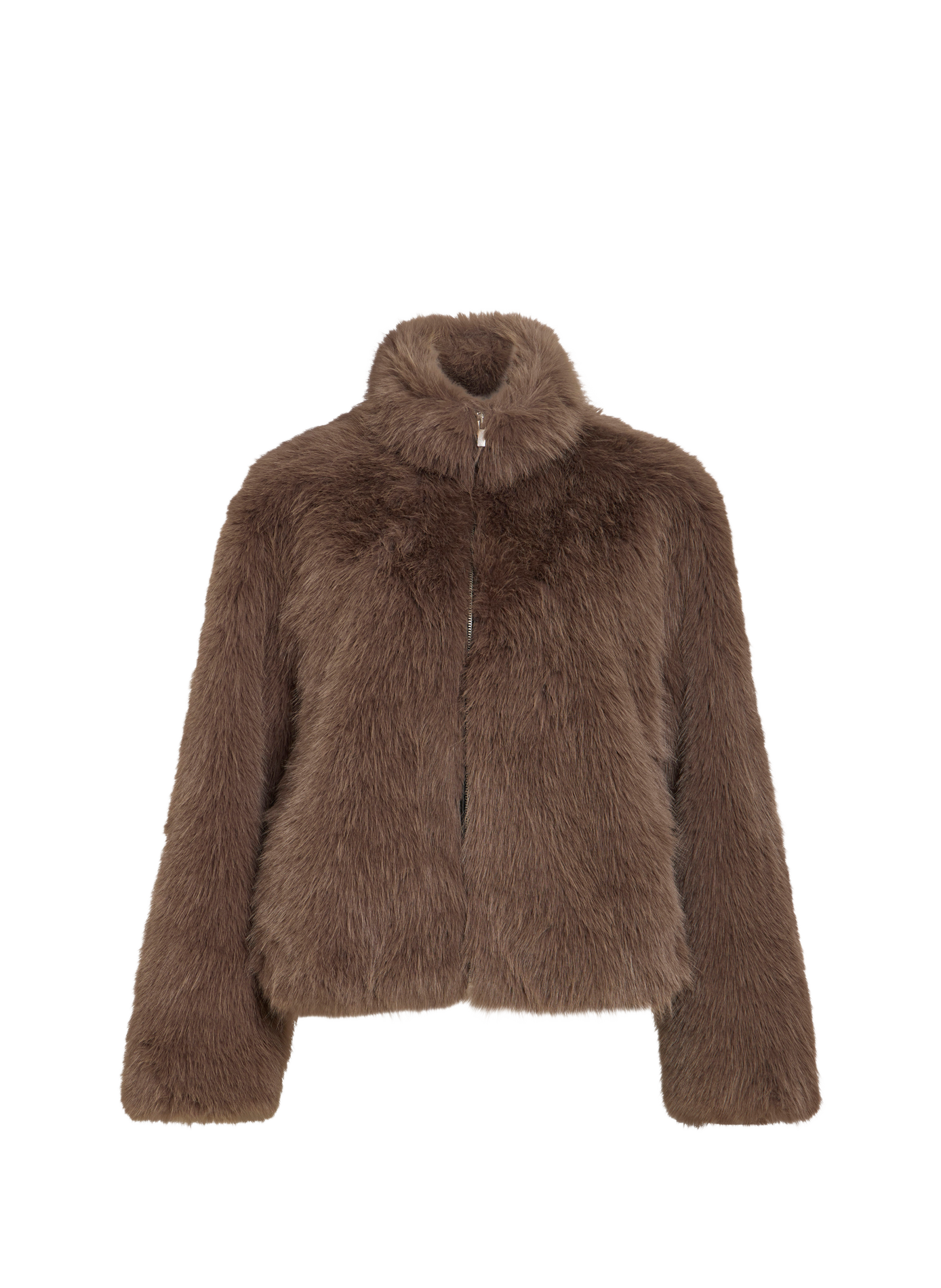Veste col montant effet fourrure VILA Brown