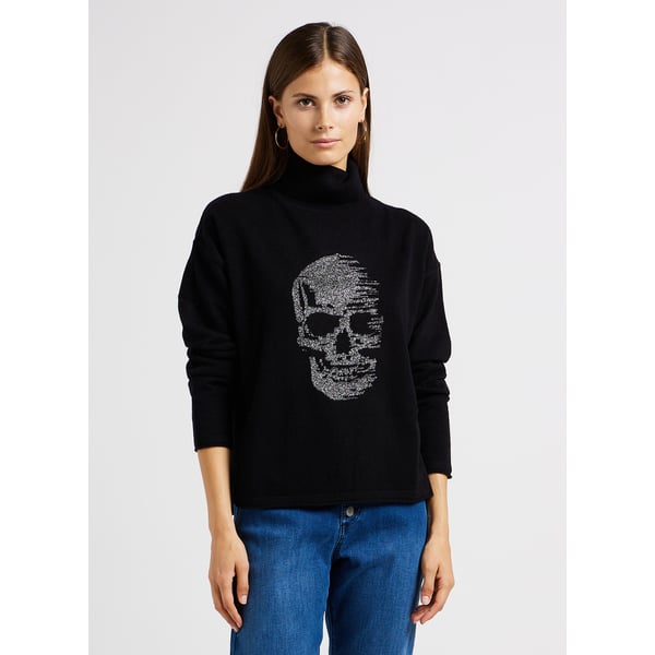 Pull col roulé en laine et cachemire