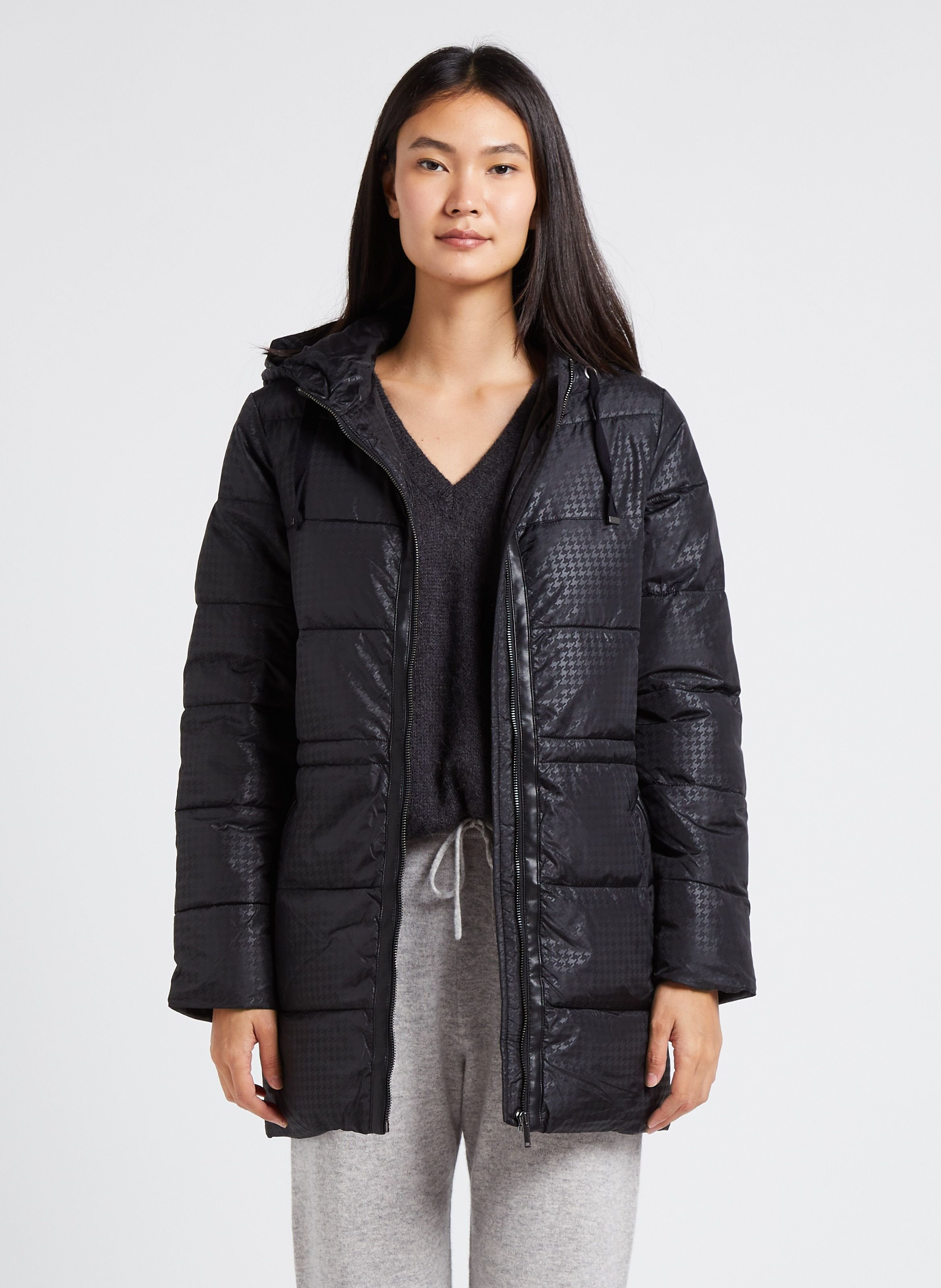 Doudoune à capuche droite