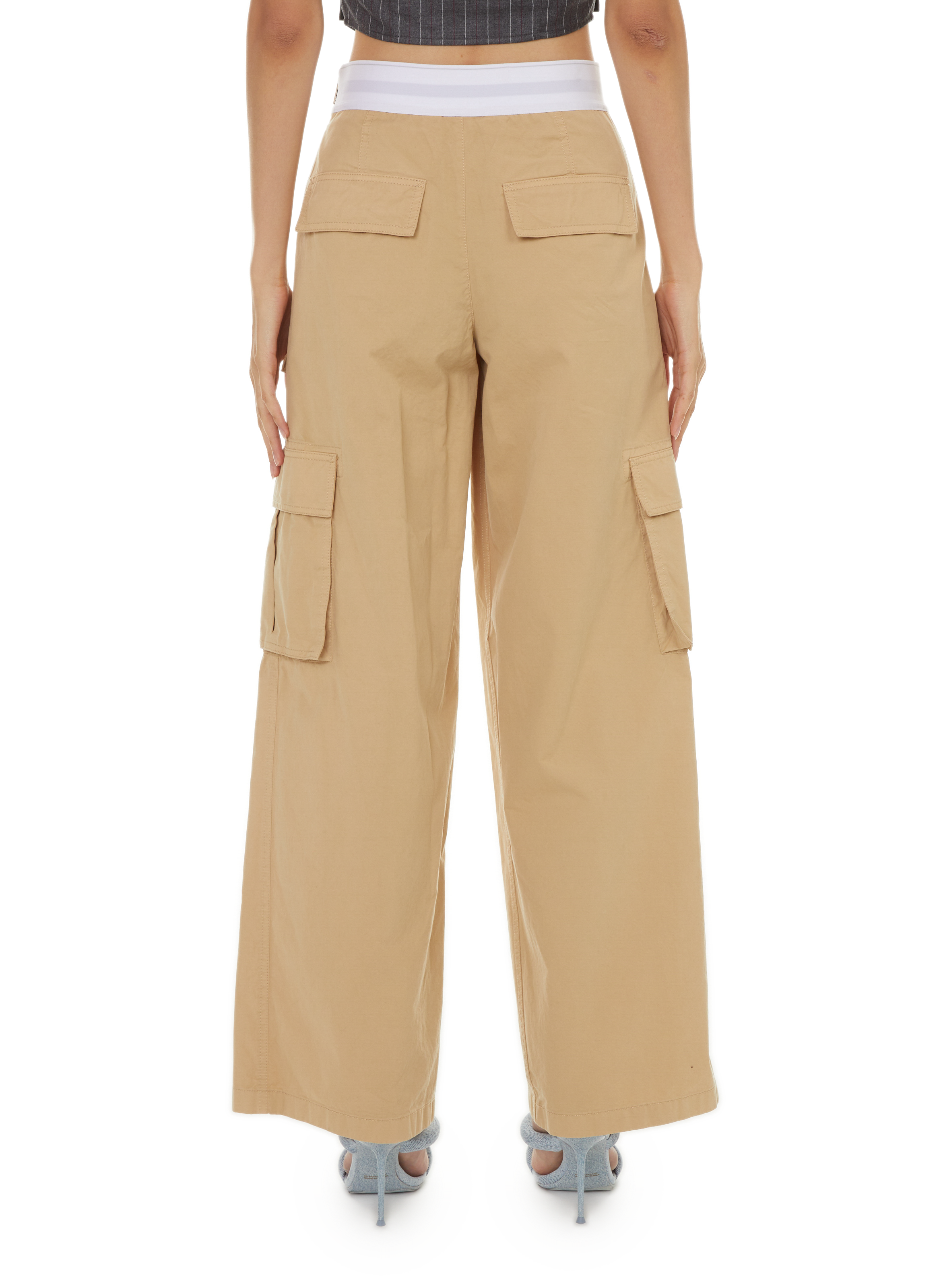 Pantalon cargo en coton ALEXANDER WANG Beige