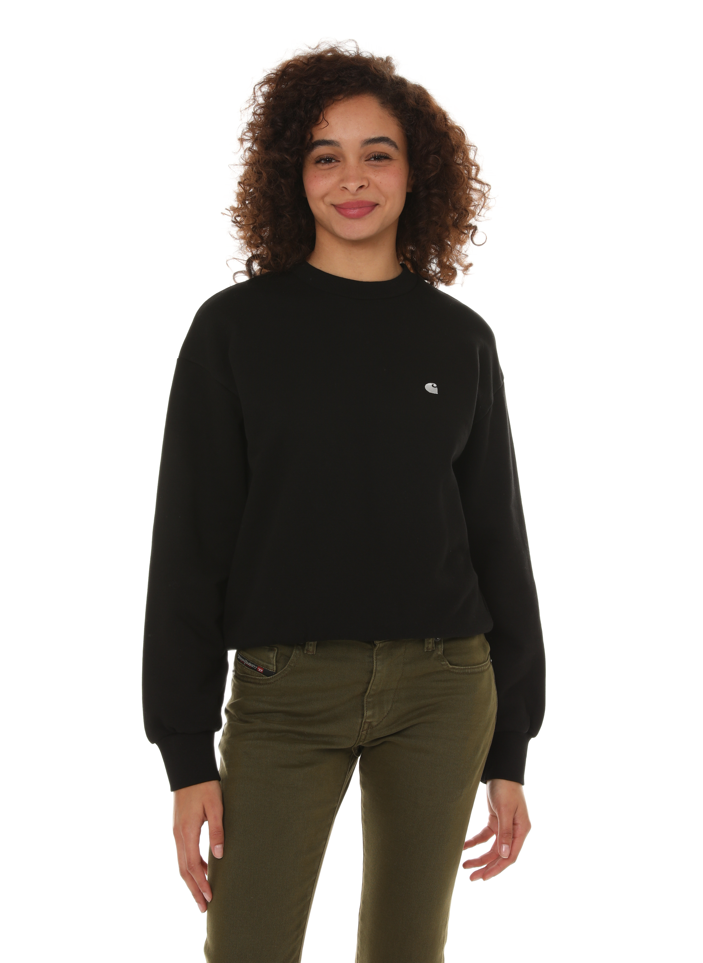 Sweatshirt Casey à col rond en coton CARHARTT WIP Noir
