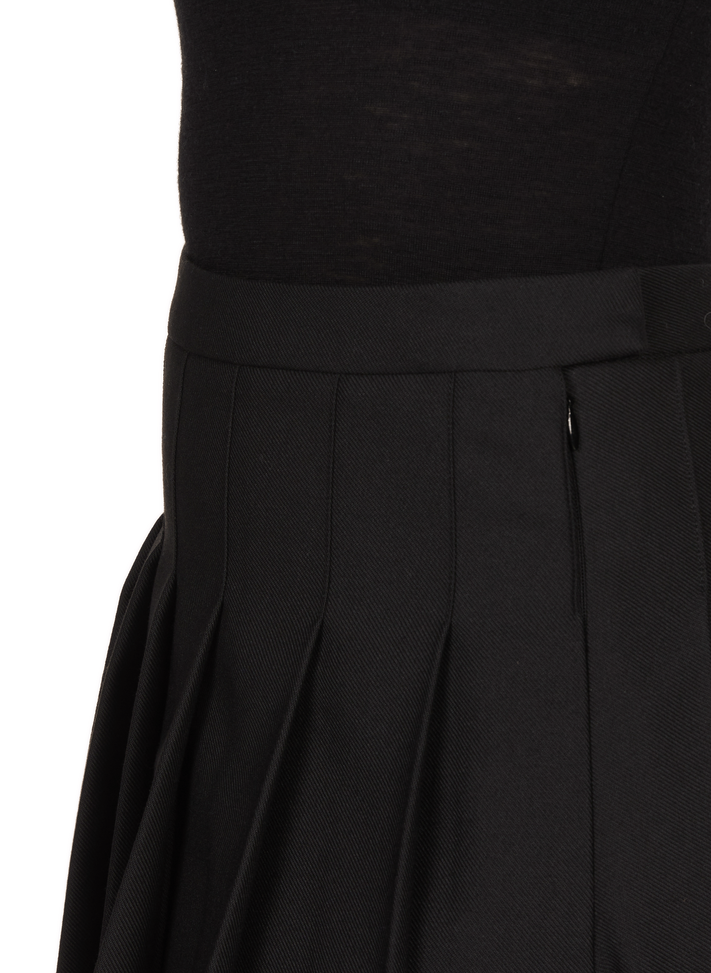 Pleated midi skirt SAISON 1865 Black