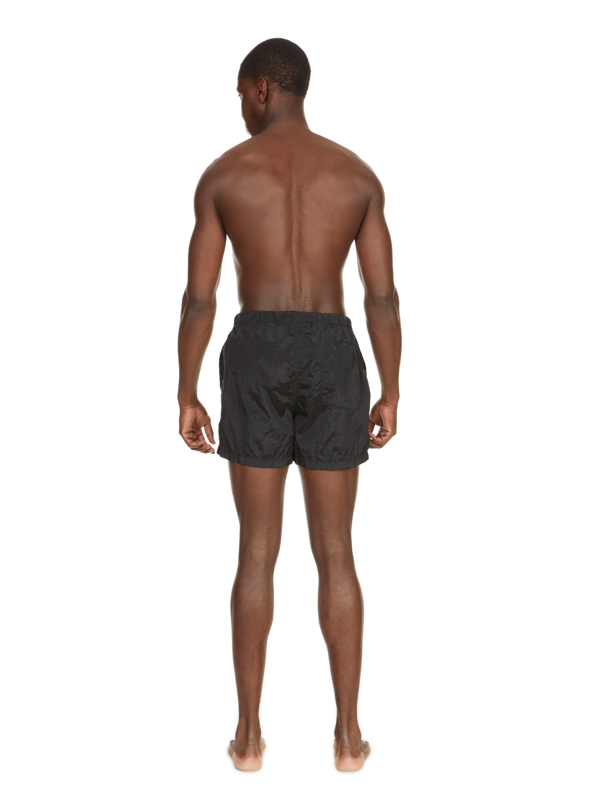 Short de bain effet froissé STONE ISLAND Noir