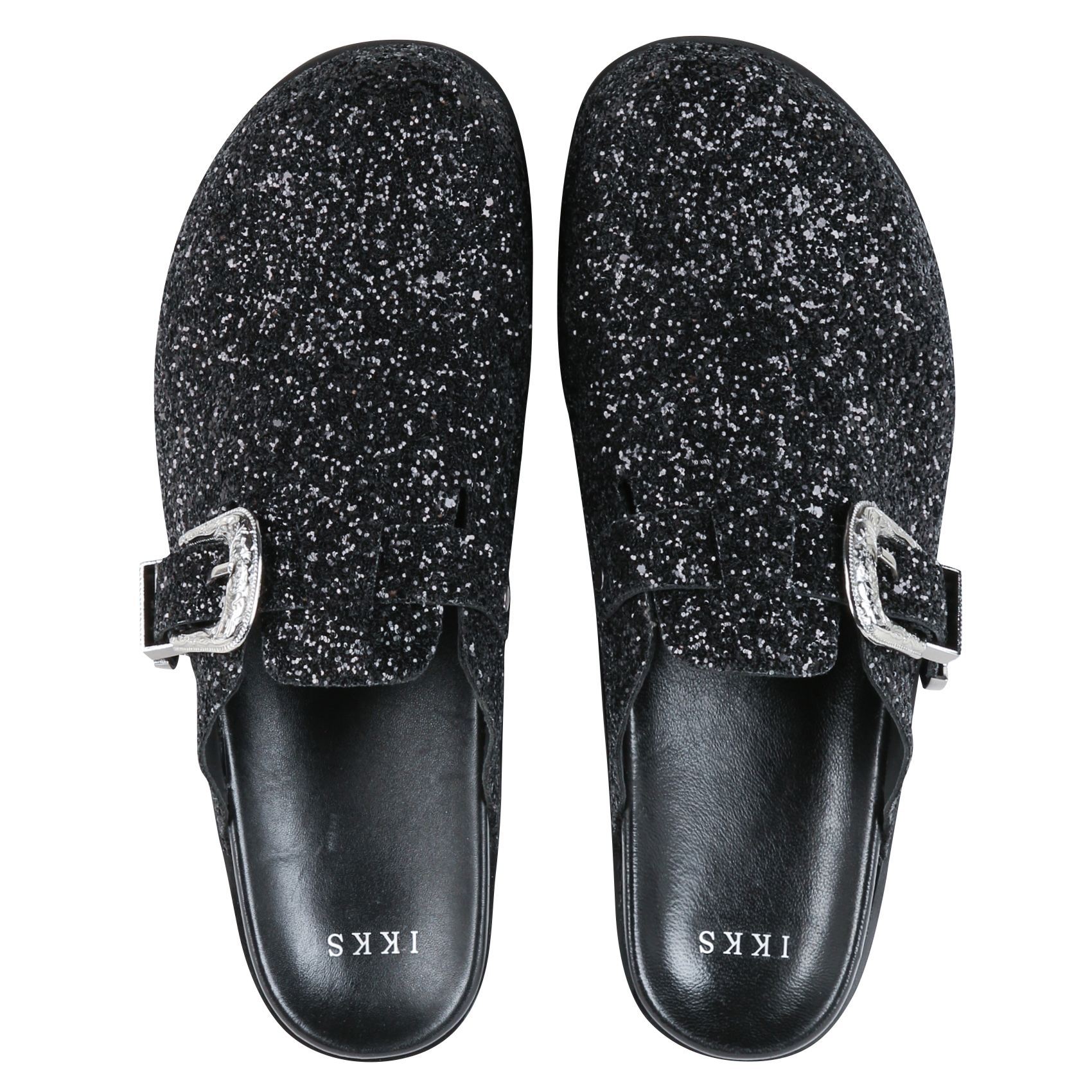 Mules en cuir IKKS Noir