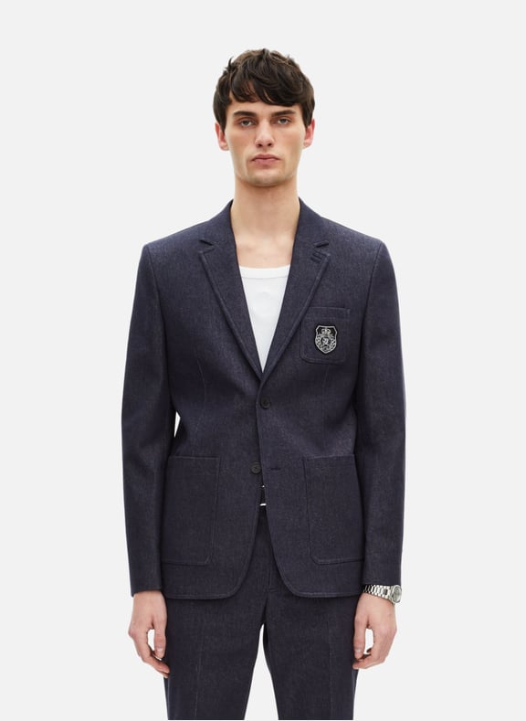 Veste de costume effet denim Bleu by THE KOOPLES THE KOOPLES Veste de costume effet denim Bleu