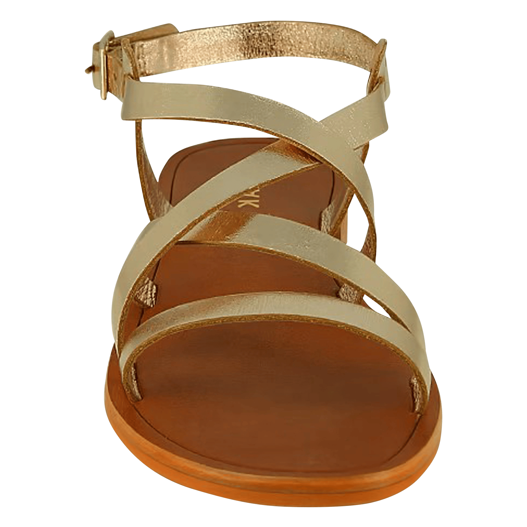 Sandales plates en cuir métallisé wischia JONAK Doré