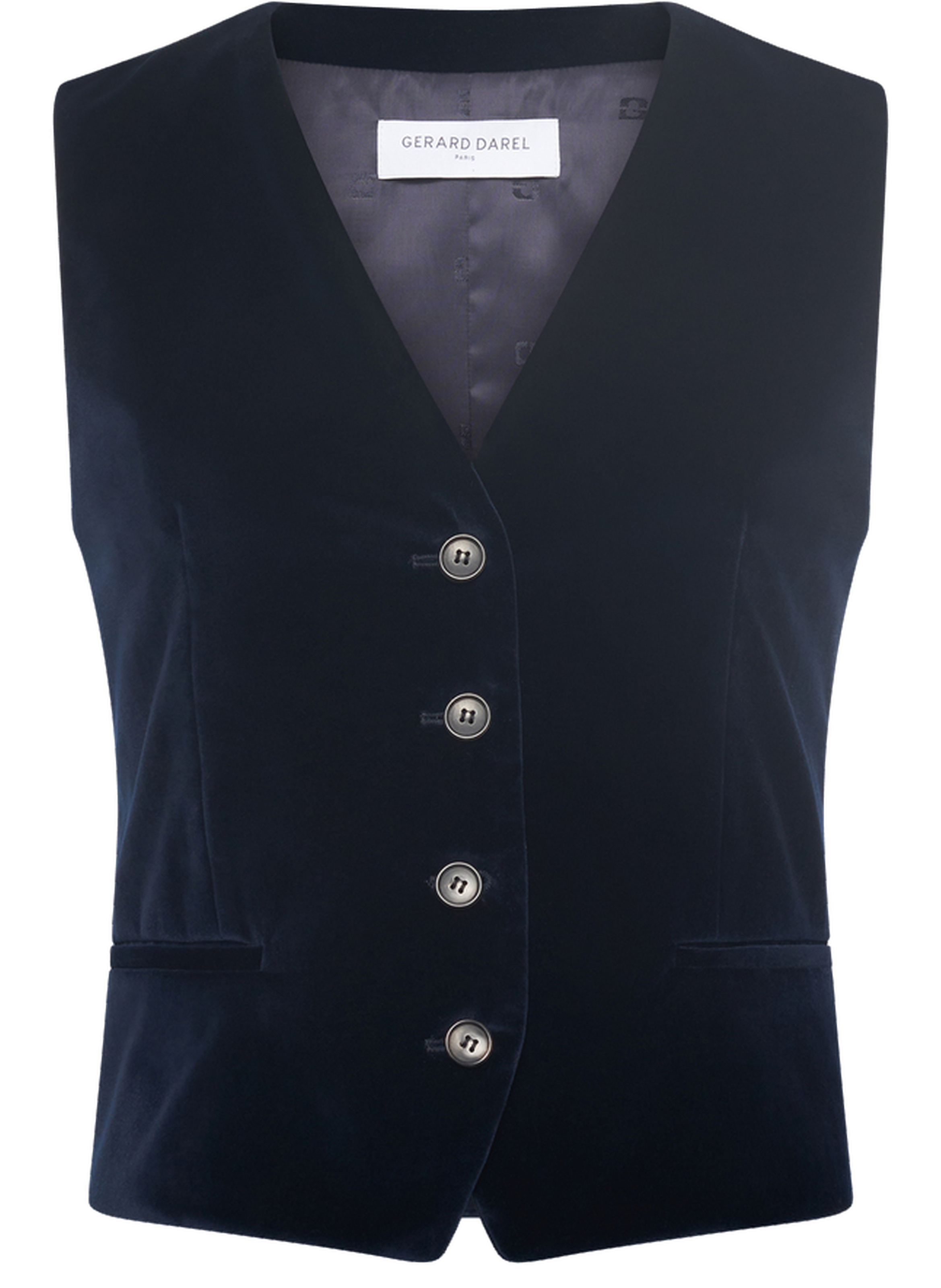 Gilet de tailleur en velours ras - nais GERARD DAREL Bleu