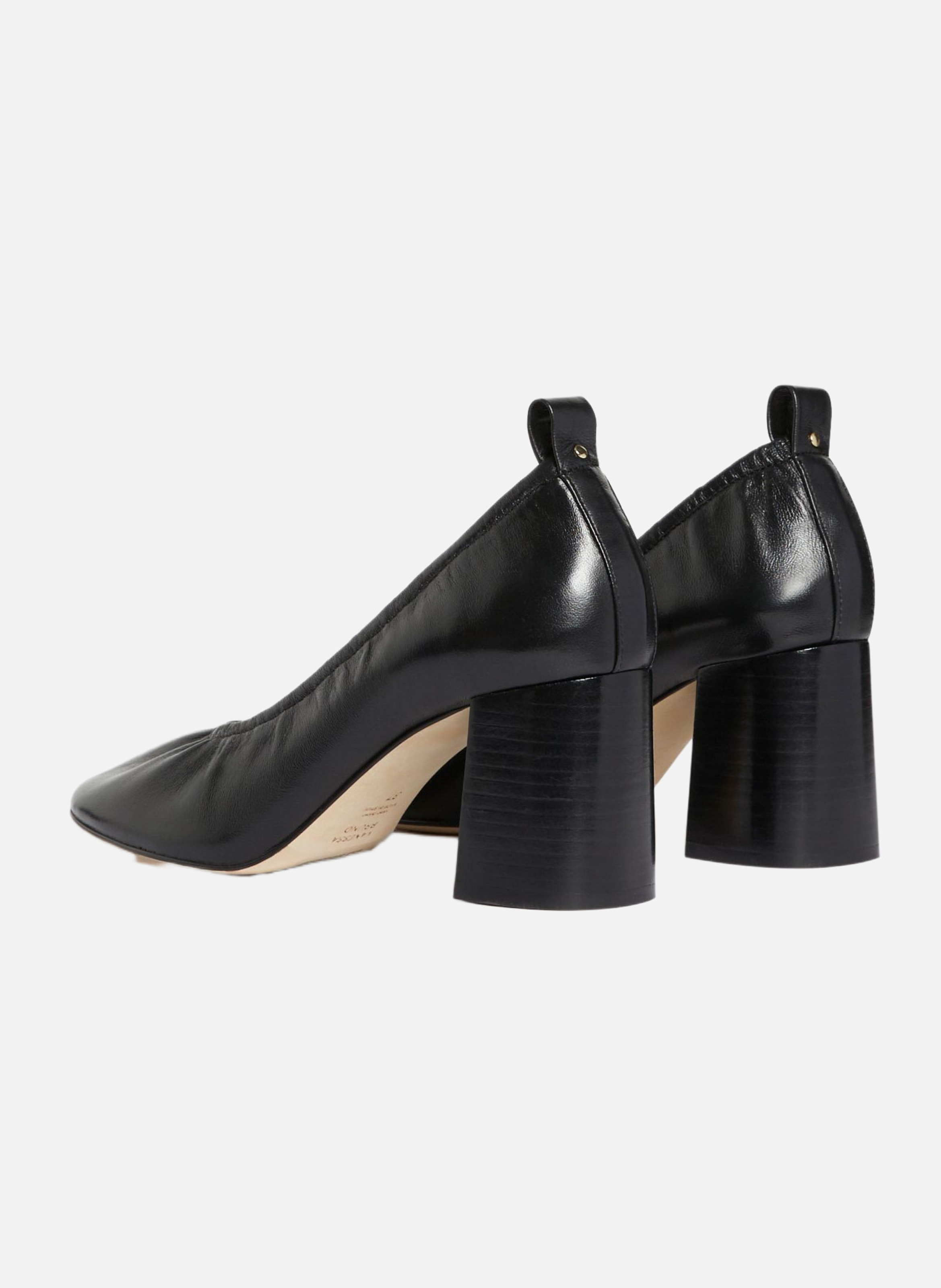 Escarpin Souple en Cuir Avec Chaîne VANESSA BRUNO Noir