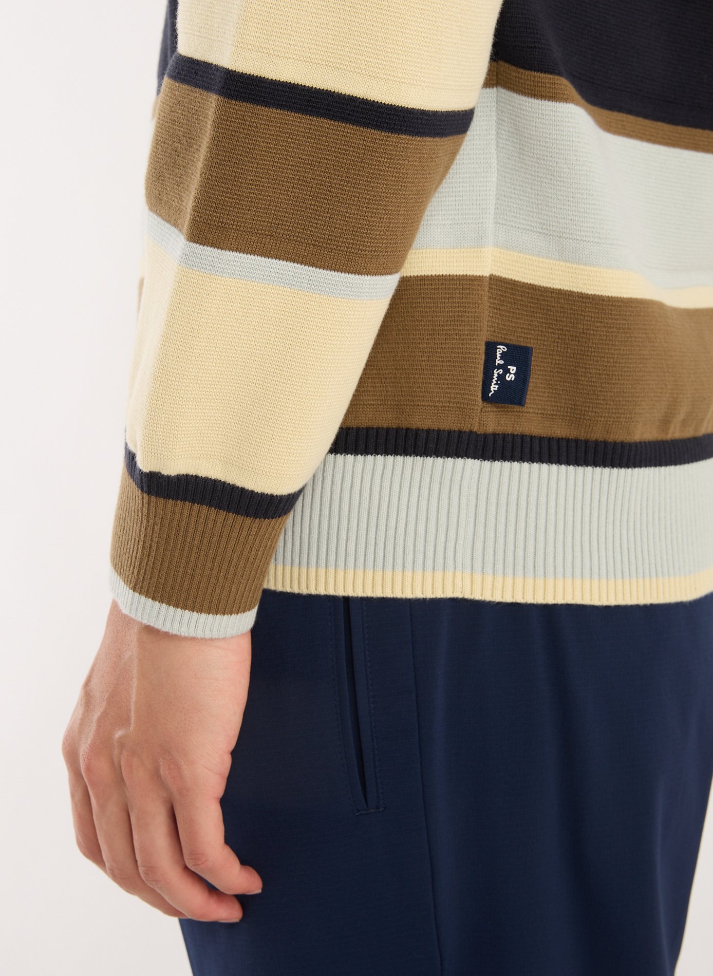 Pull rayé en coton PAUL SMITH Gris