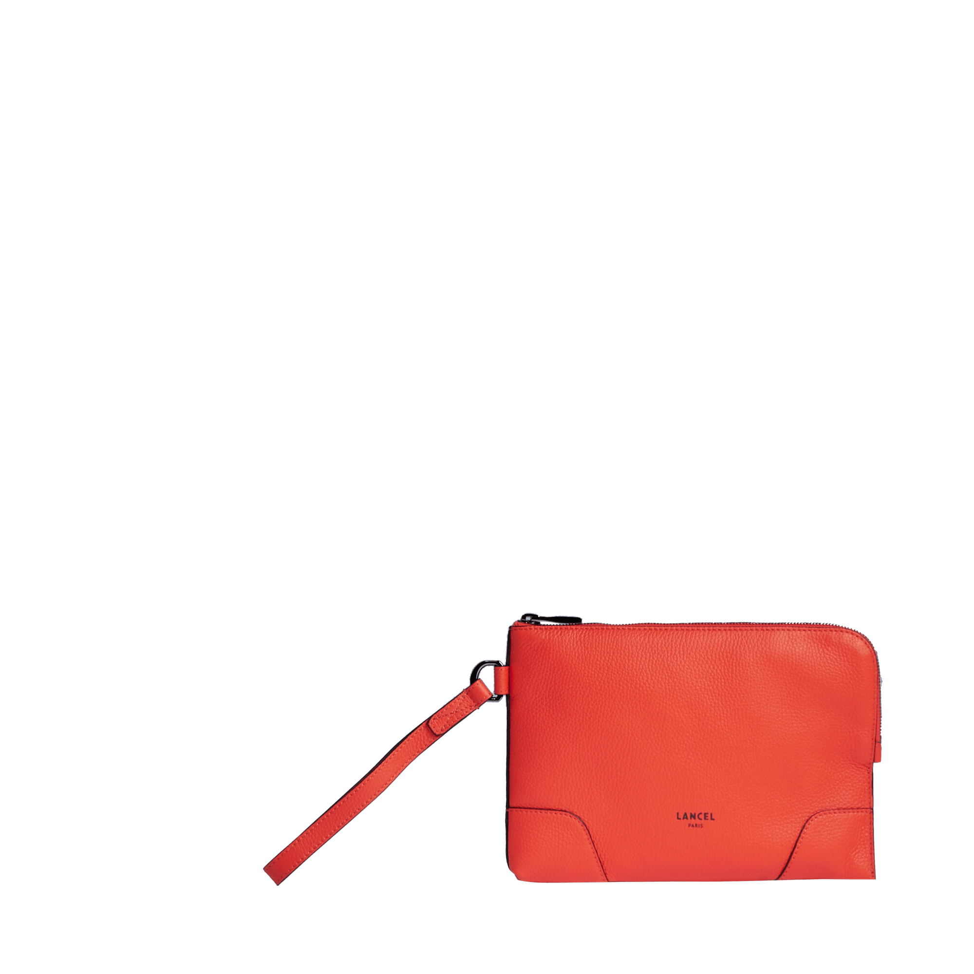 Pochette zippée s charlie de lancel en cuir LANCEL Orange