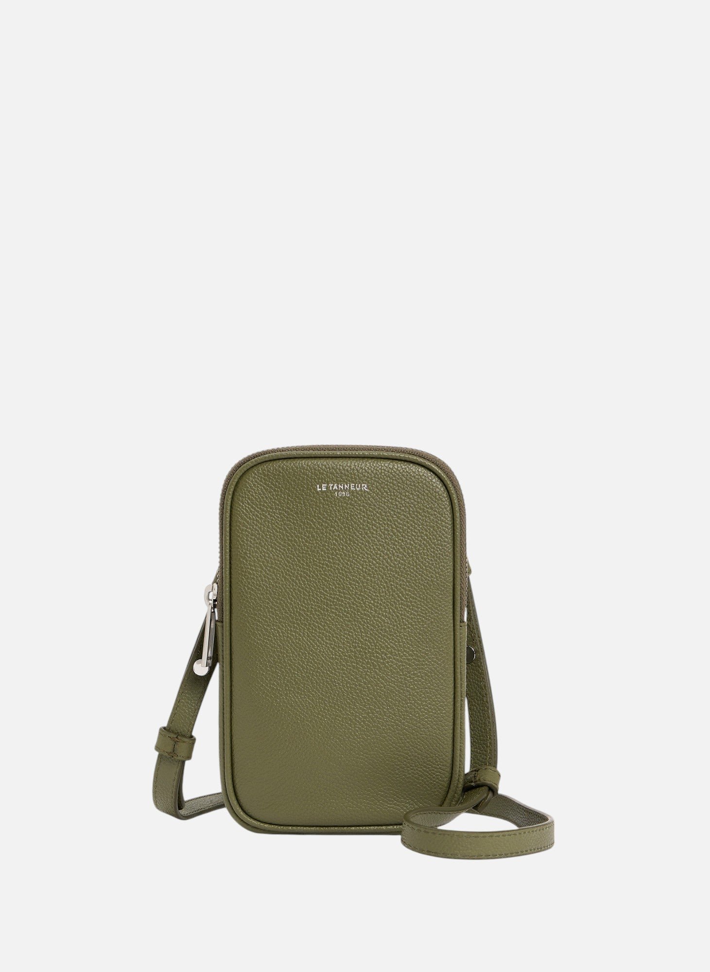 Etui téléphone en cuir grainé LE TANNEUR Vert