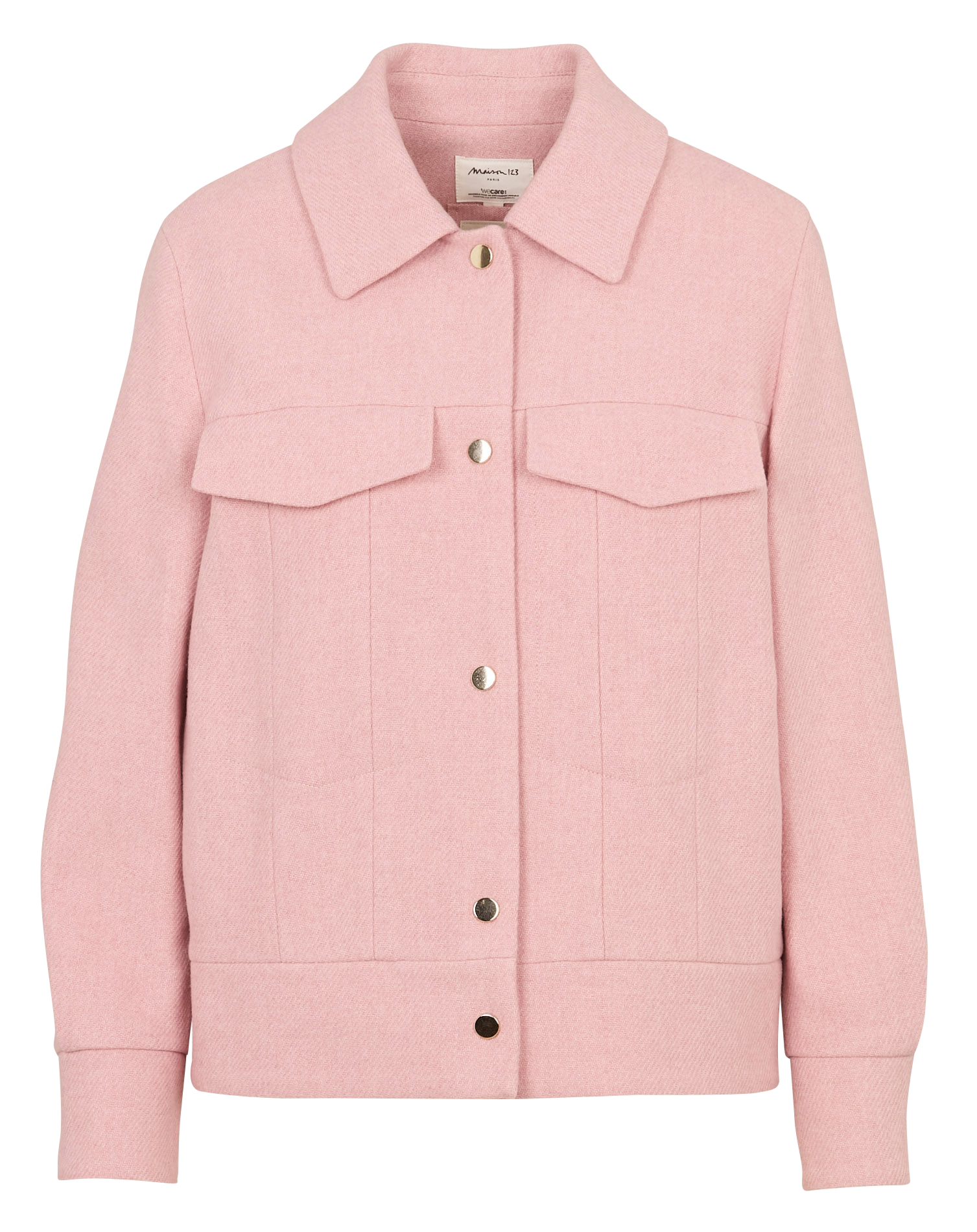 Veste col classique en laine mélangée fierce MAISON 123 Rose