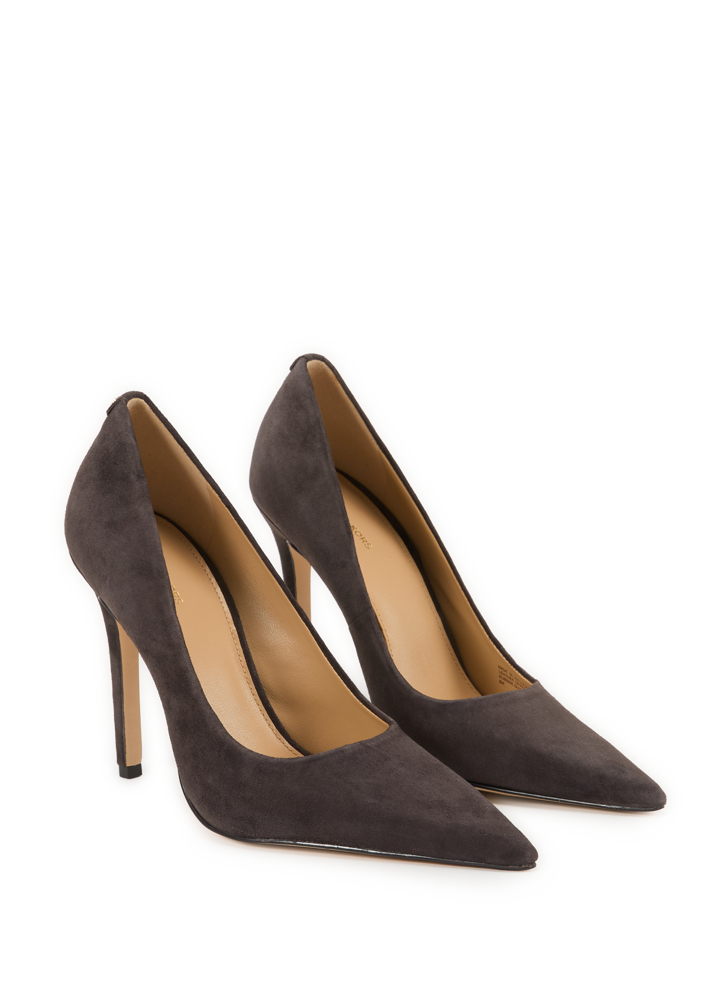 Velvet-look leather pumps MICHAEL KORS Brown