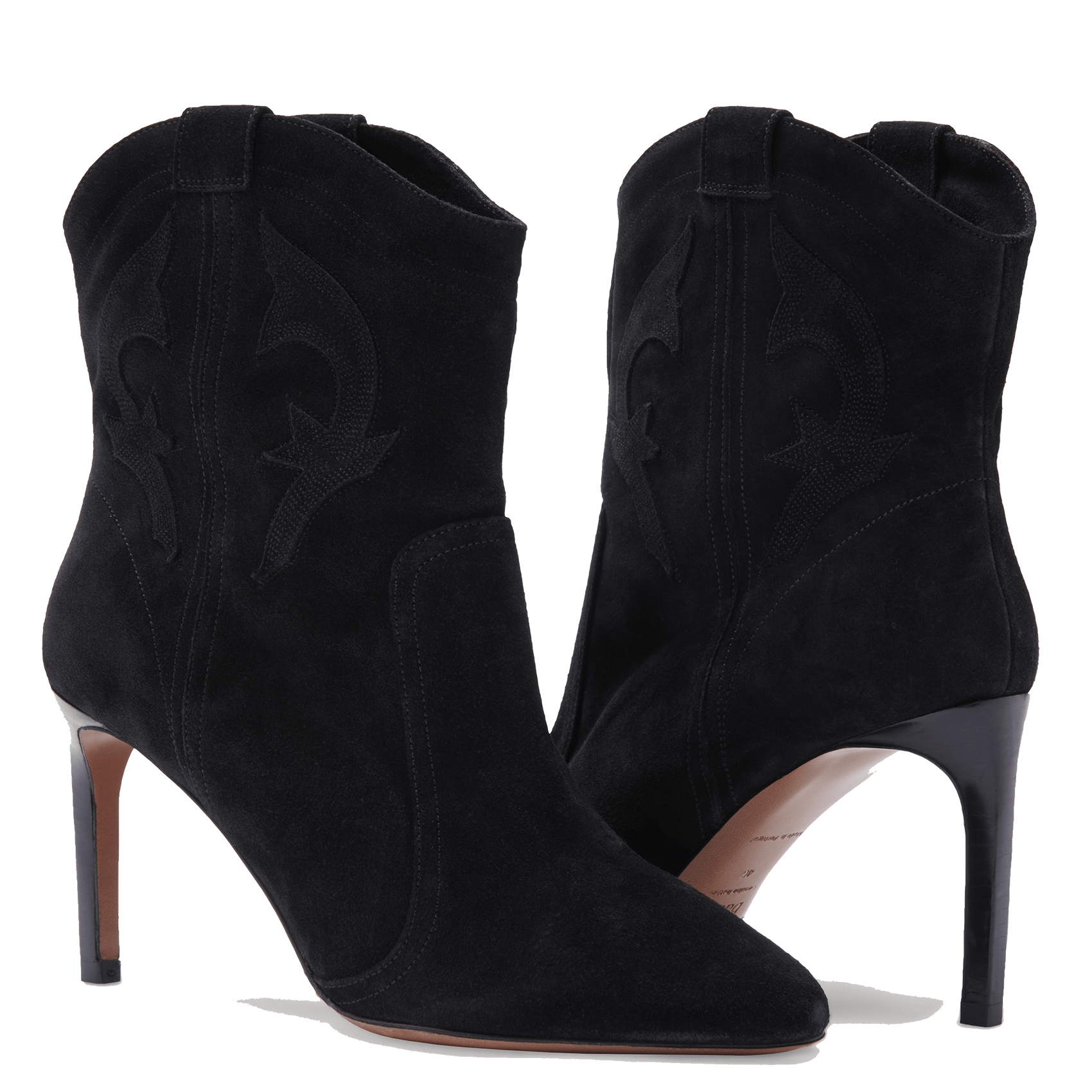 Bottines hautes en cuir caitlin BA&SH Noir