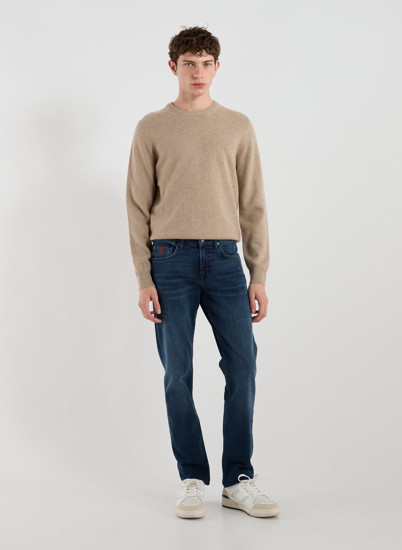 Cotton-blend slim-fit jeans 7 FOR ALL MANKIND Blue