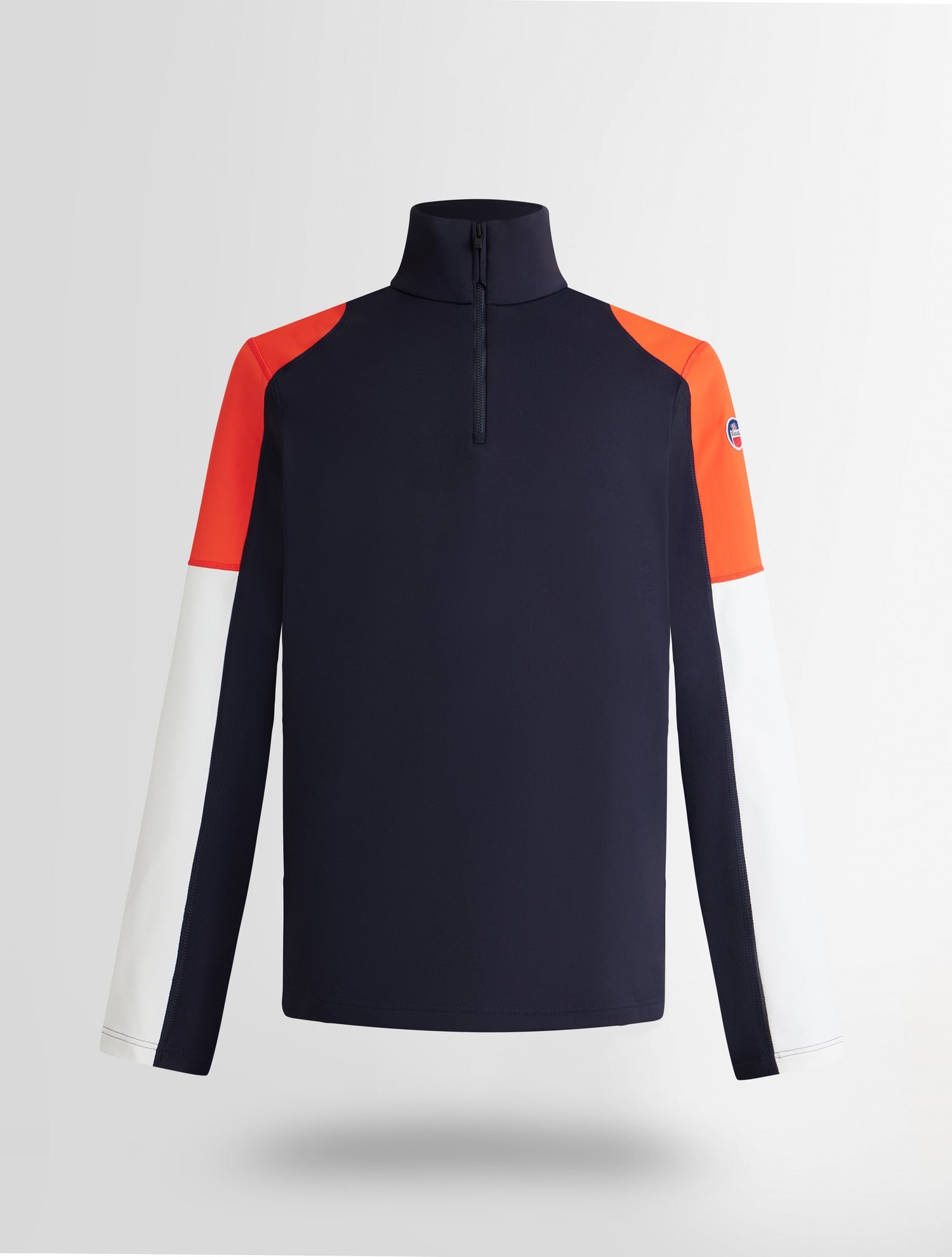 Sous pull de ski pravio col montant  coupe regular Bleu