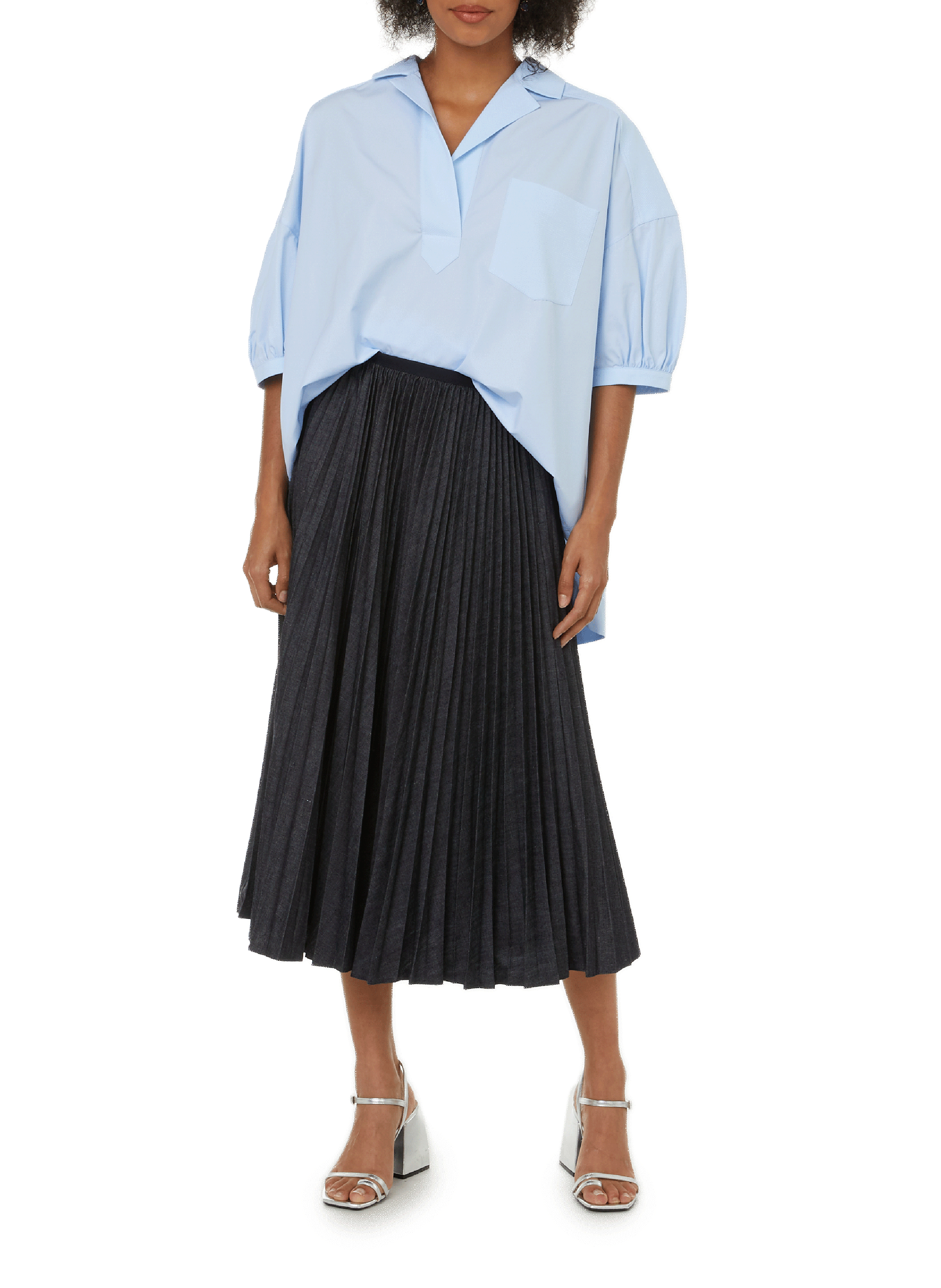 Silver earrings EYE M - ILEANA MAKRI Multicolour