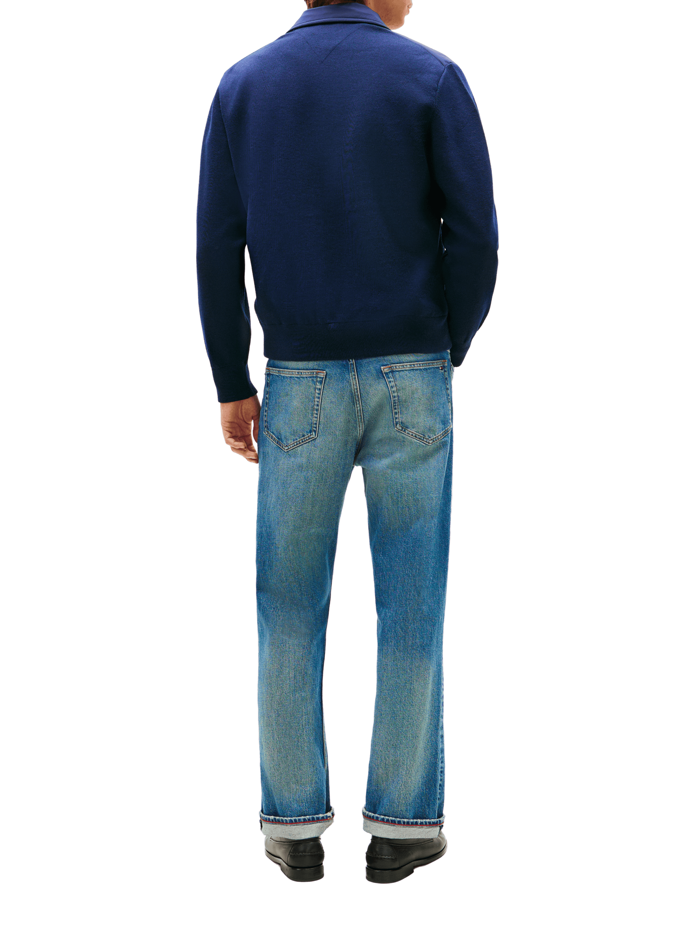 Jacket with classic collar and straight cut TOMMY HILFIGER Blue