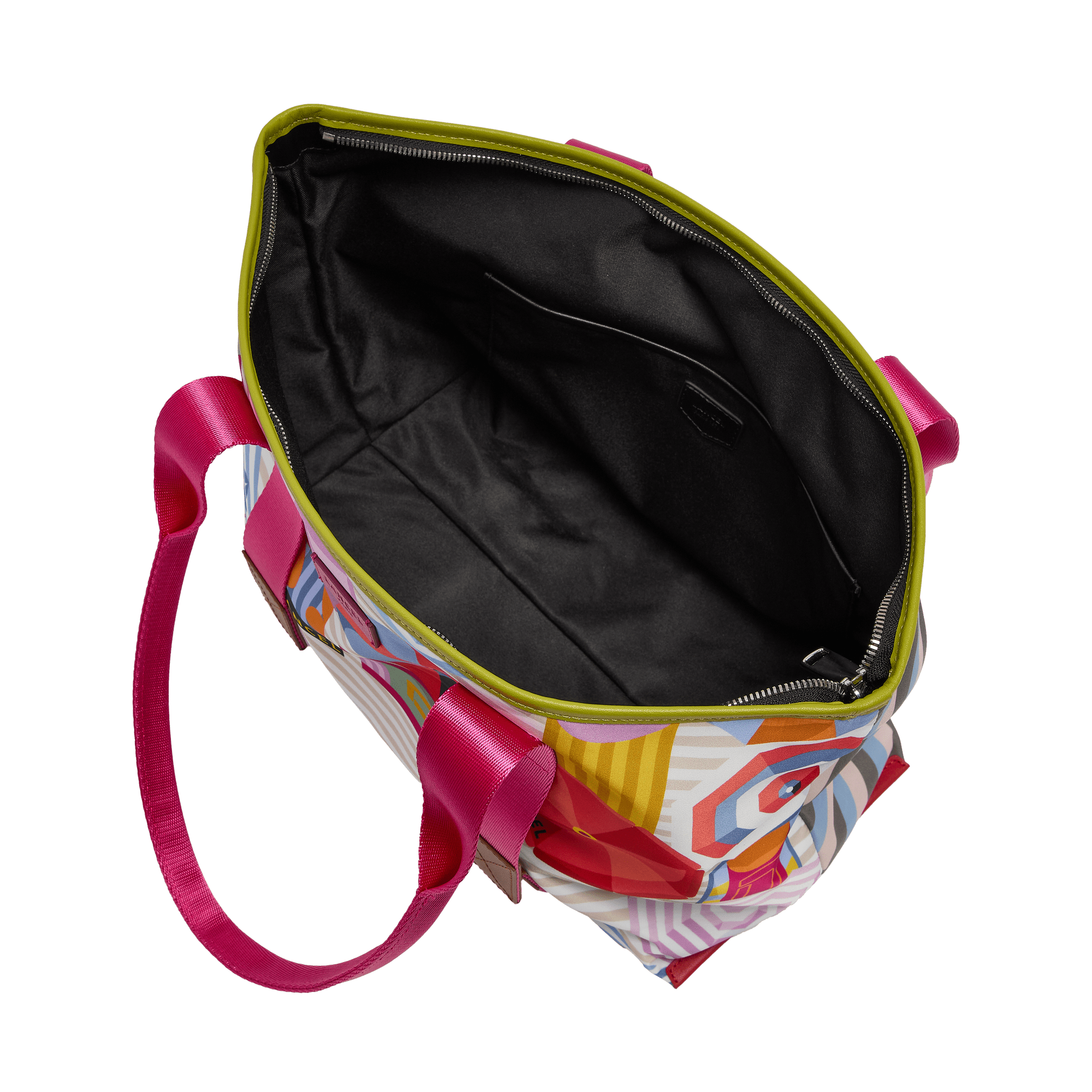 Sac cabas zippé m mistral rollable de lancel en nylon LANCEL Rose