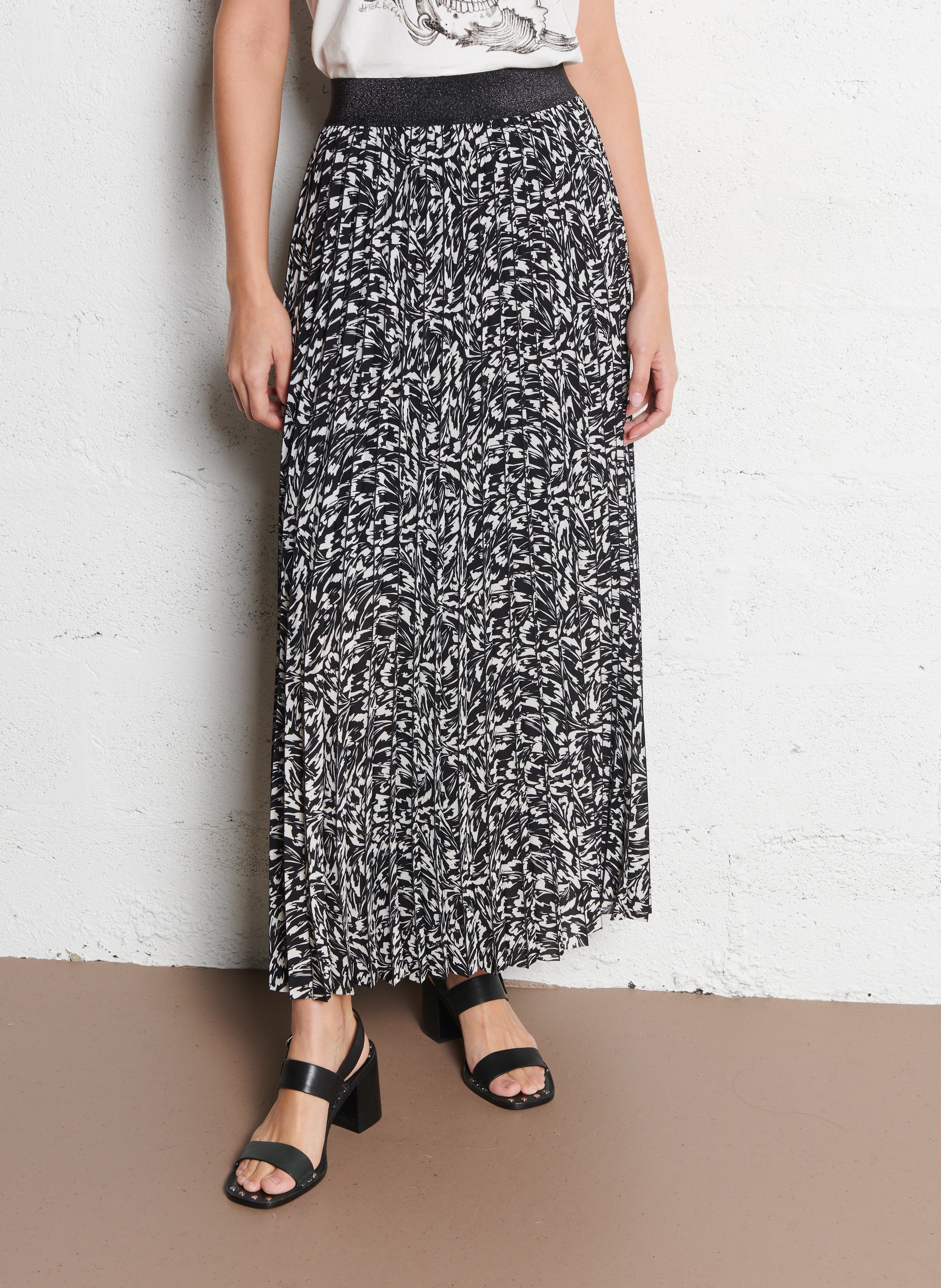 Tee-shirt droit en coton imprimé IKKS Blanc