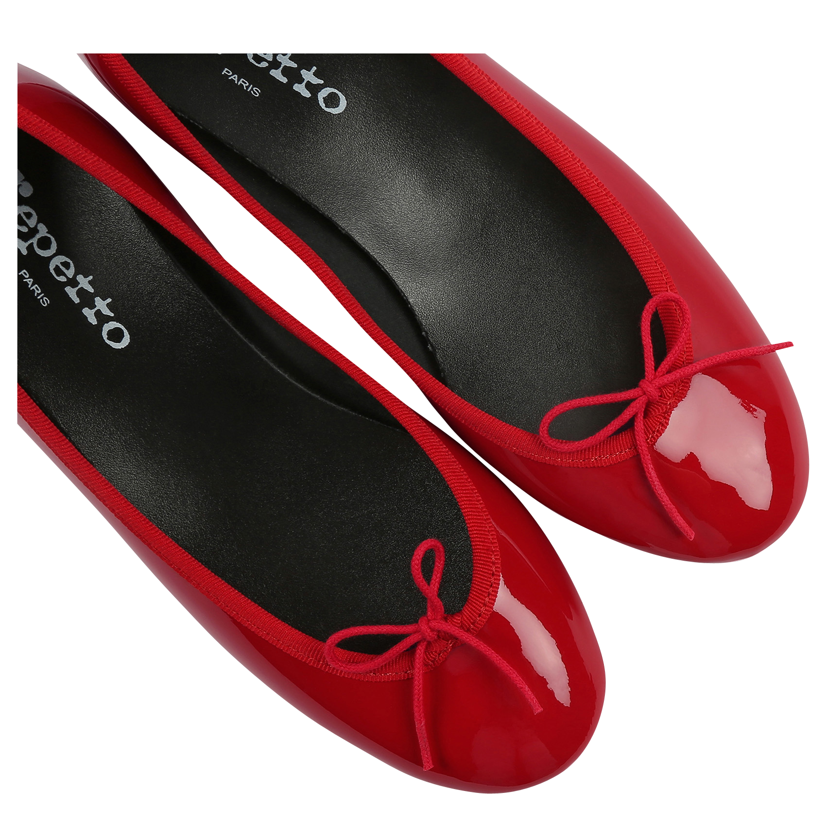 Ballerines à talons en cuir vernis camille REPETTO Rouge