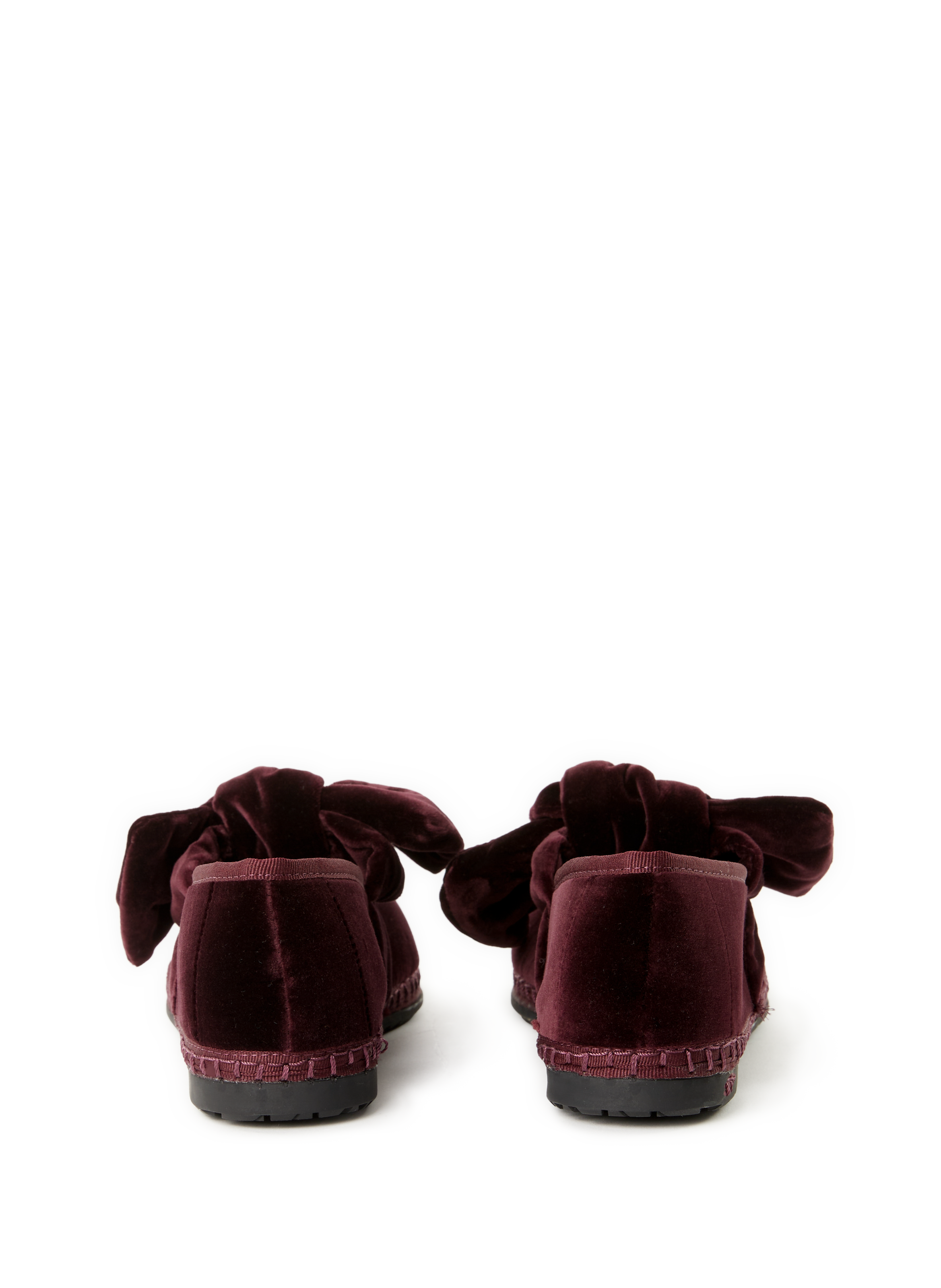 Velvet ballet flats in blended cotton FLABELUS Red