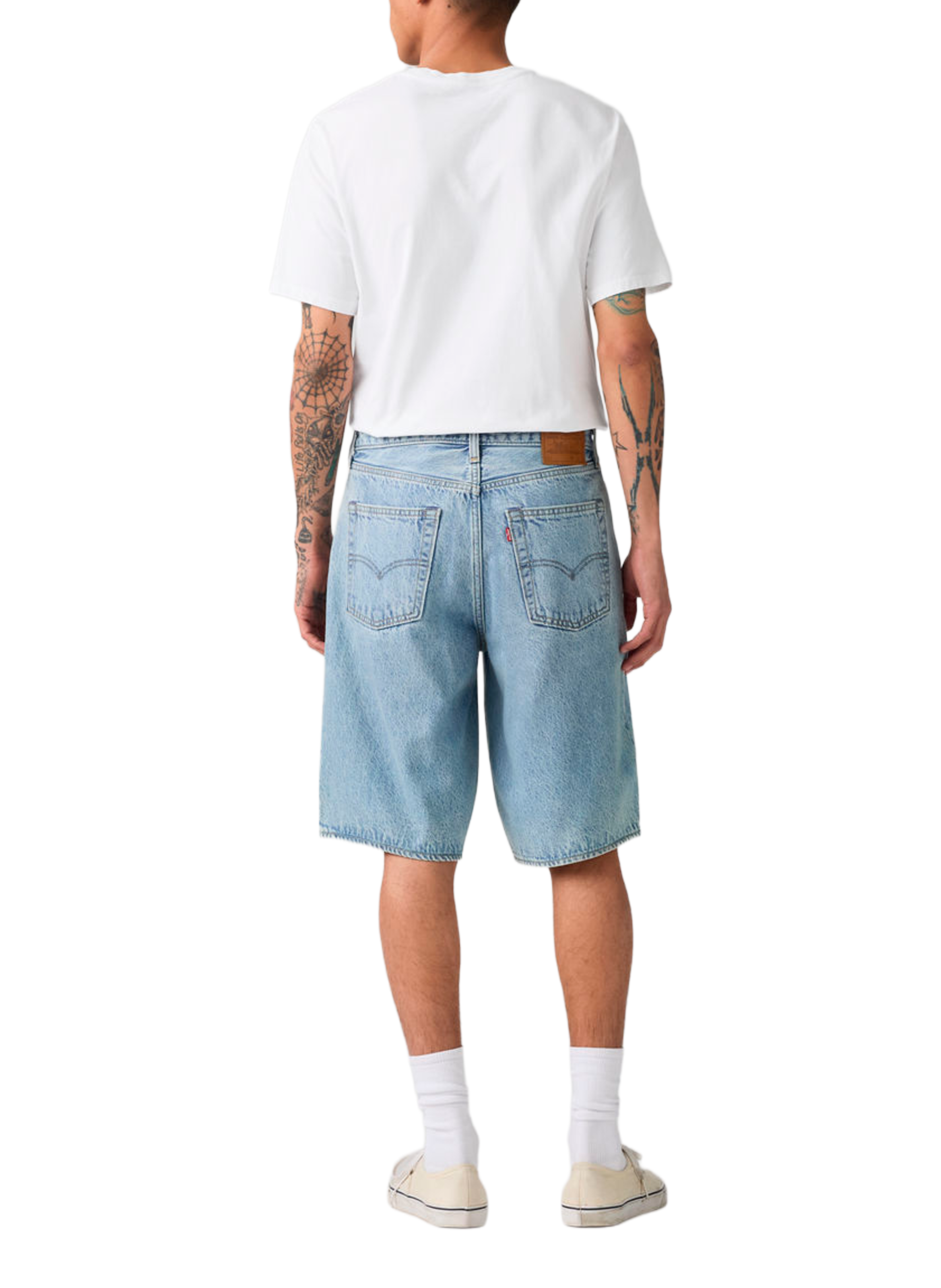 Bermuda droit en denim de coton LEVI'S Bleu