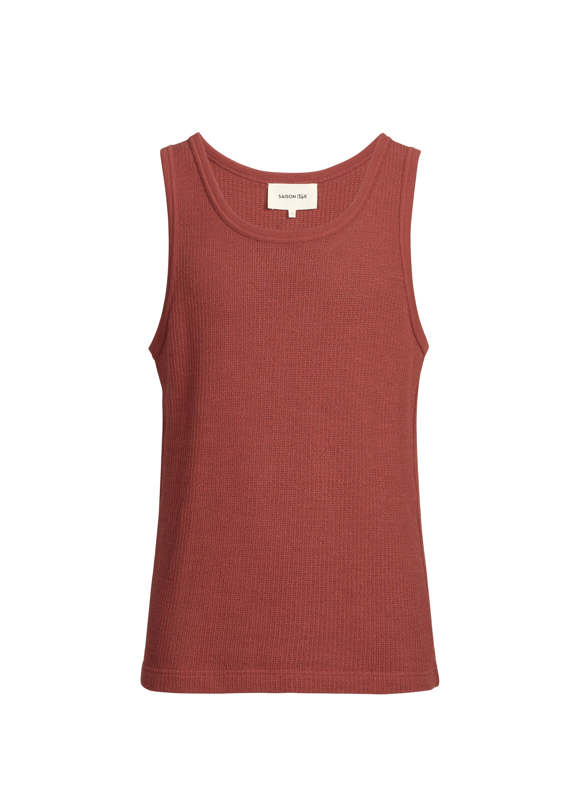 Débardeur Dank à col rond en coton SAISON 1865 Marron