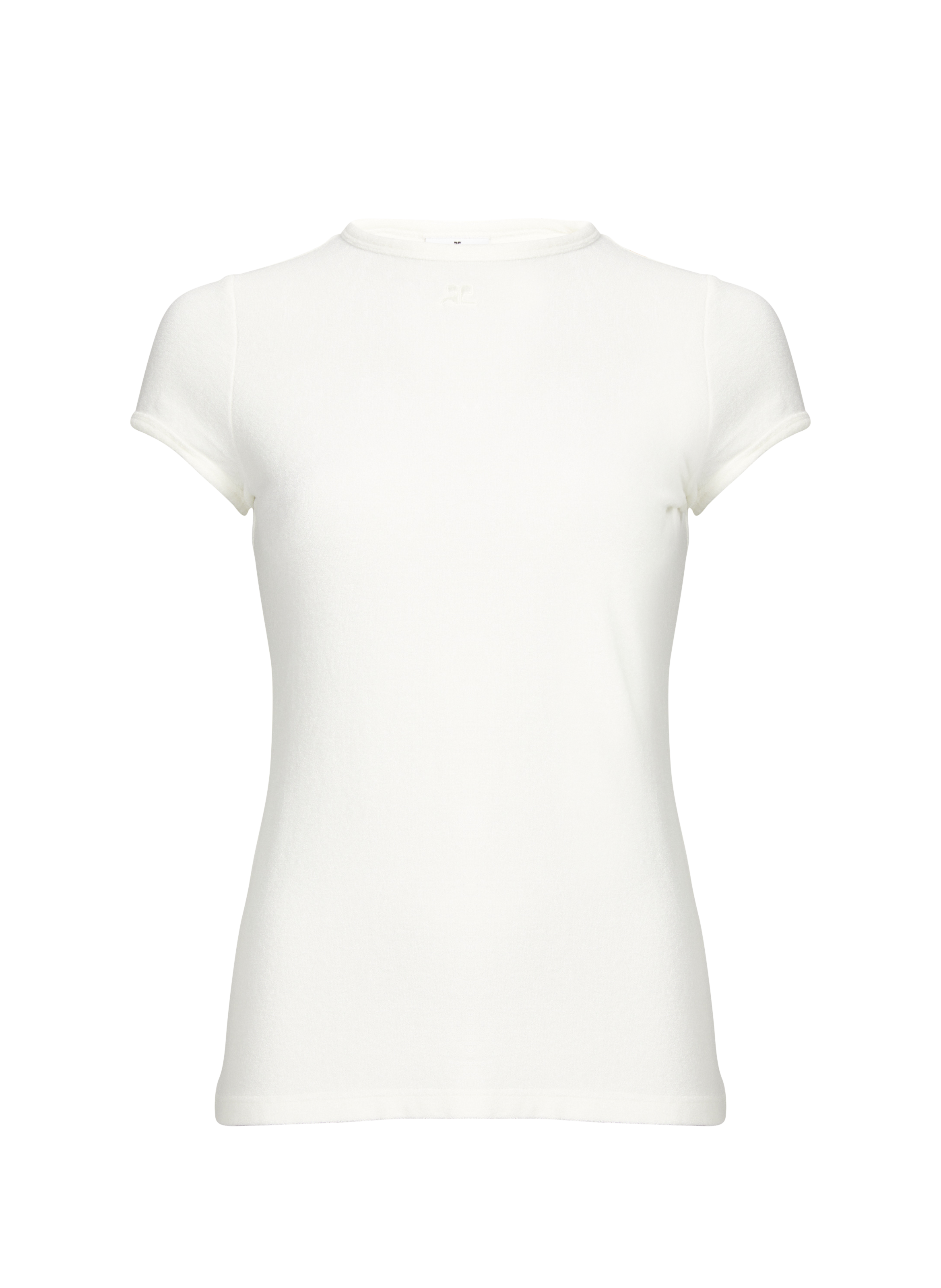 Round neck Baby Spongy T-shirt COURRÈGES White