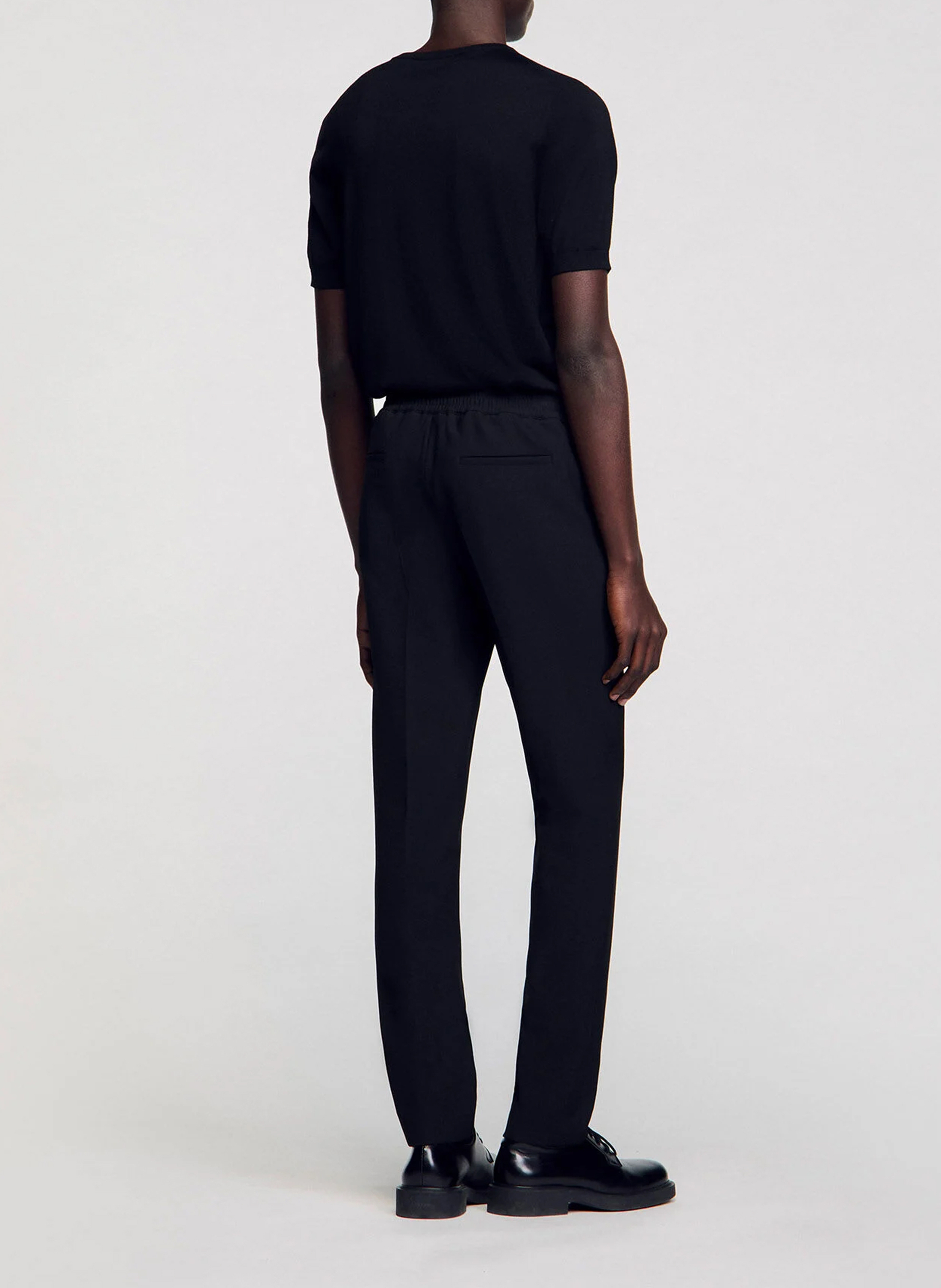 Pantalon droit SANDRO Noir