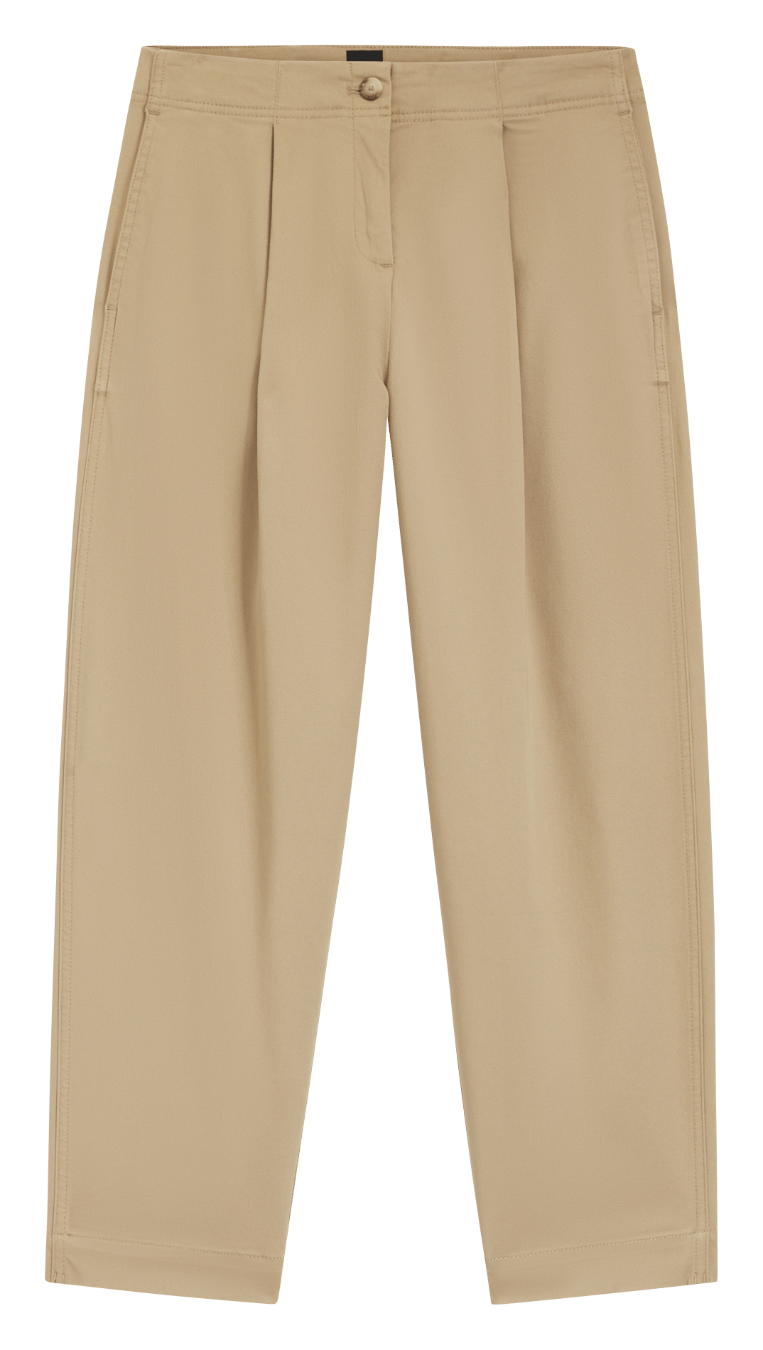 Pantalon carotte en coton mélangé BOSS Marron
