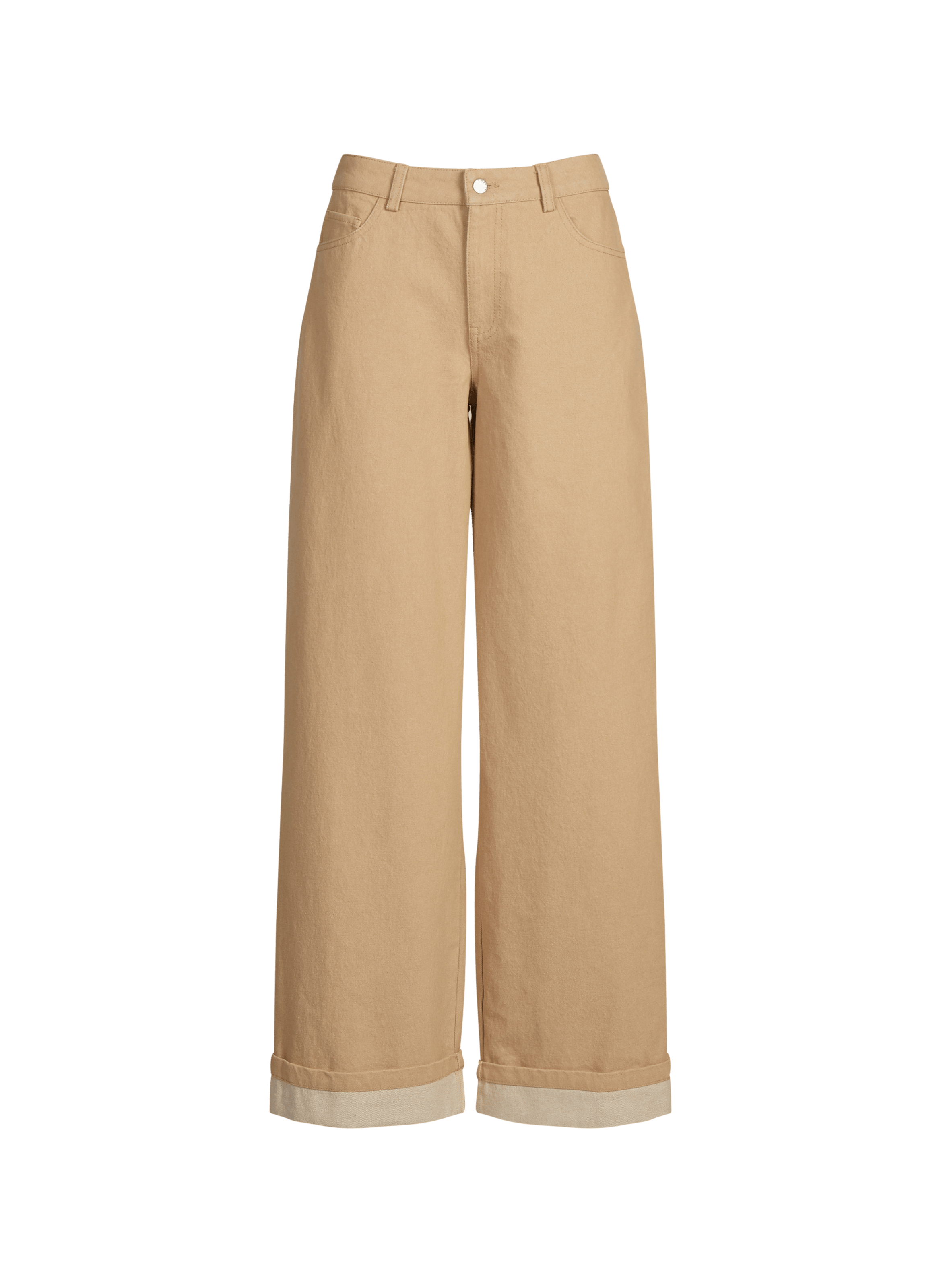 Jeans large Vidanielle à revers en coton  VILA Multicolore