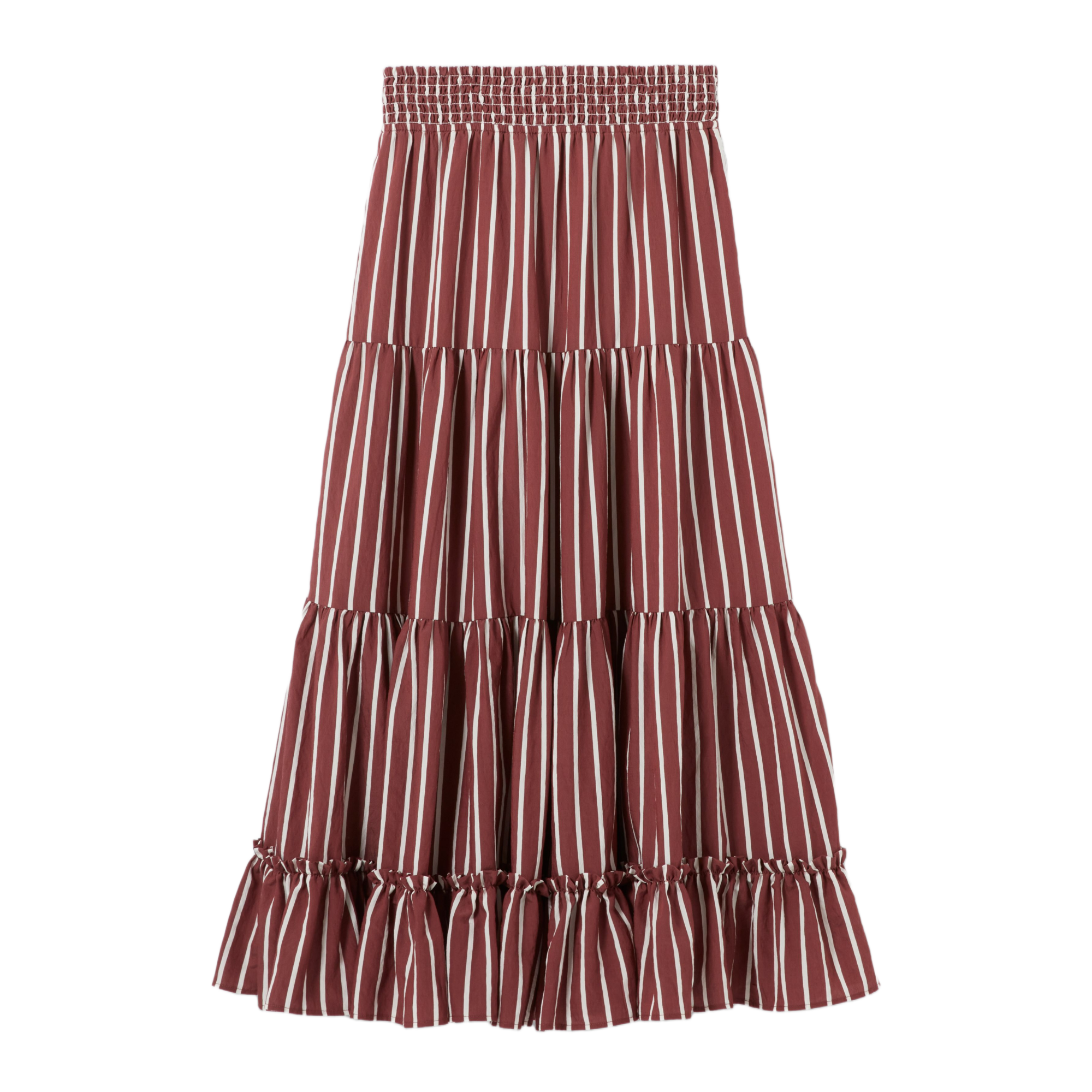 Jupe longue évasée à rayures CLAUDIE PIERLOT Multicolore