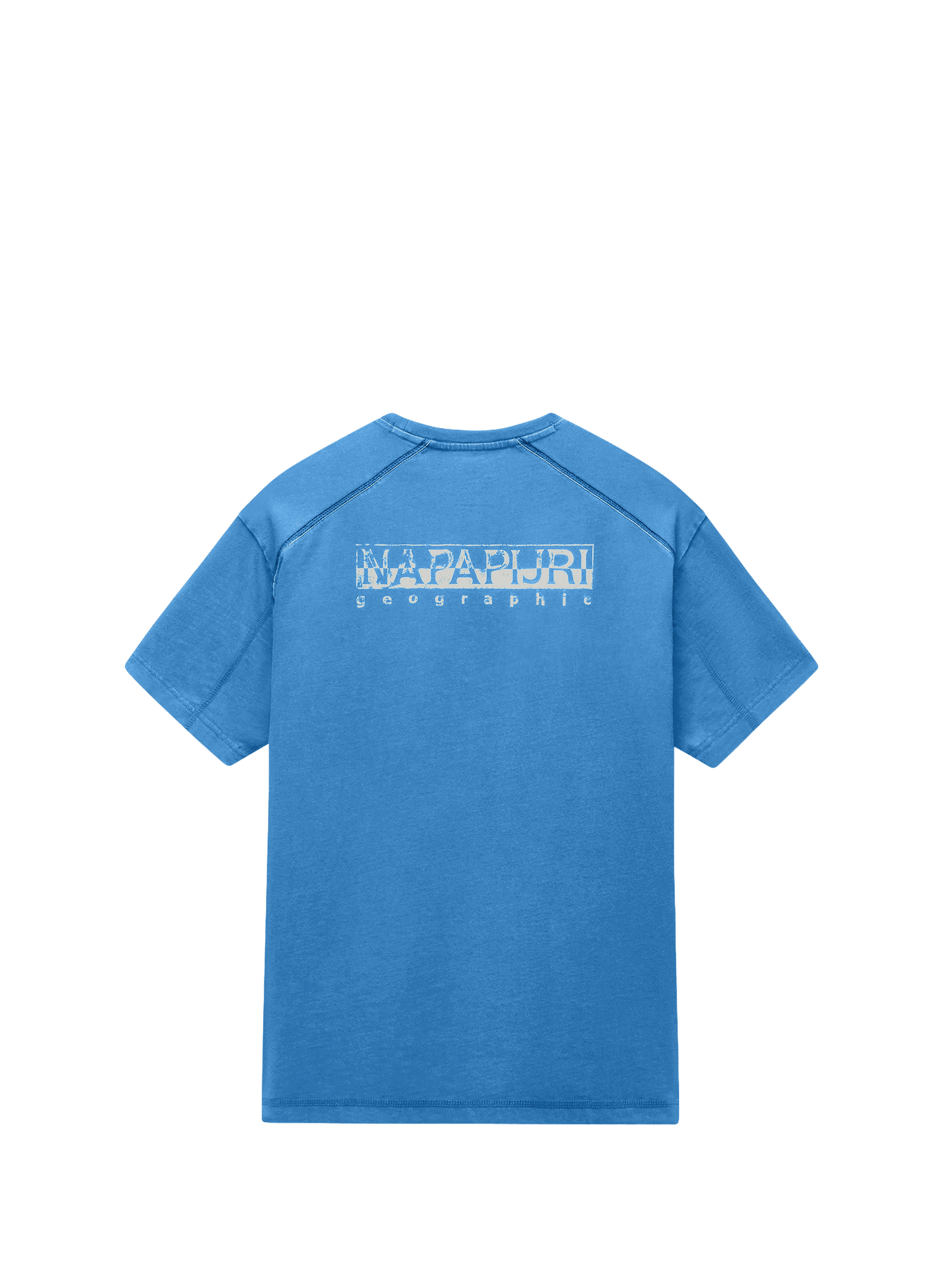 T-shirt droit imprimé Reflect en coton NAPAPIJRI Bleu