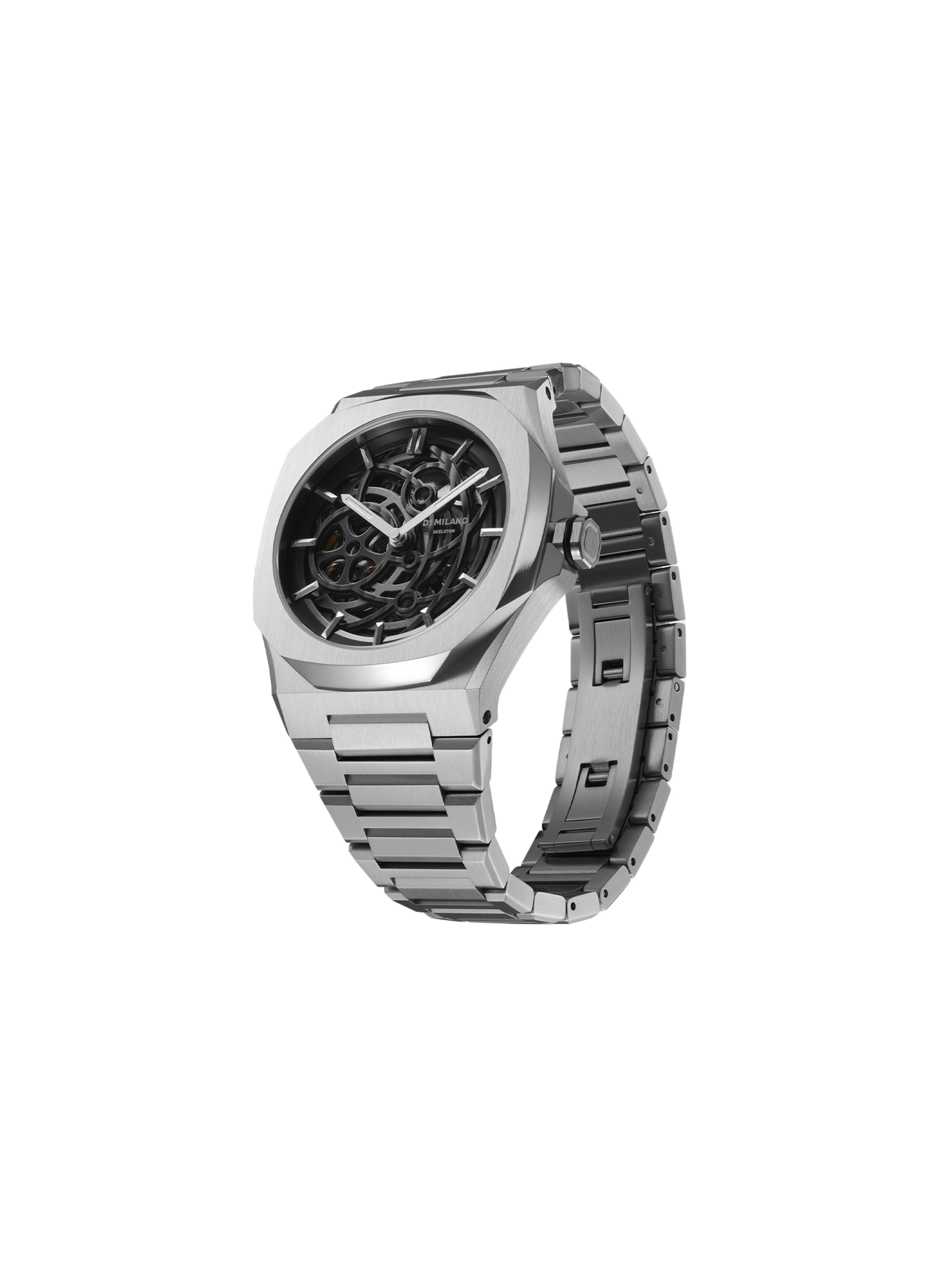 Montre analogique en acier inoxydable D1 MILANO Argent