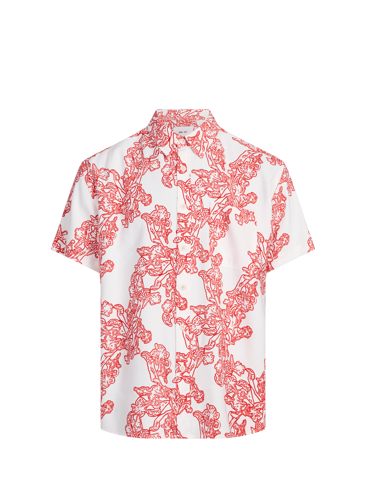 Chemise imprimée Deon à manches courtes NN.07 Beige