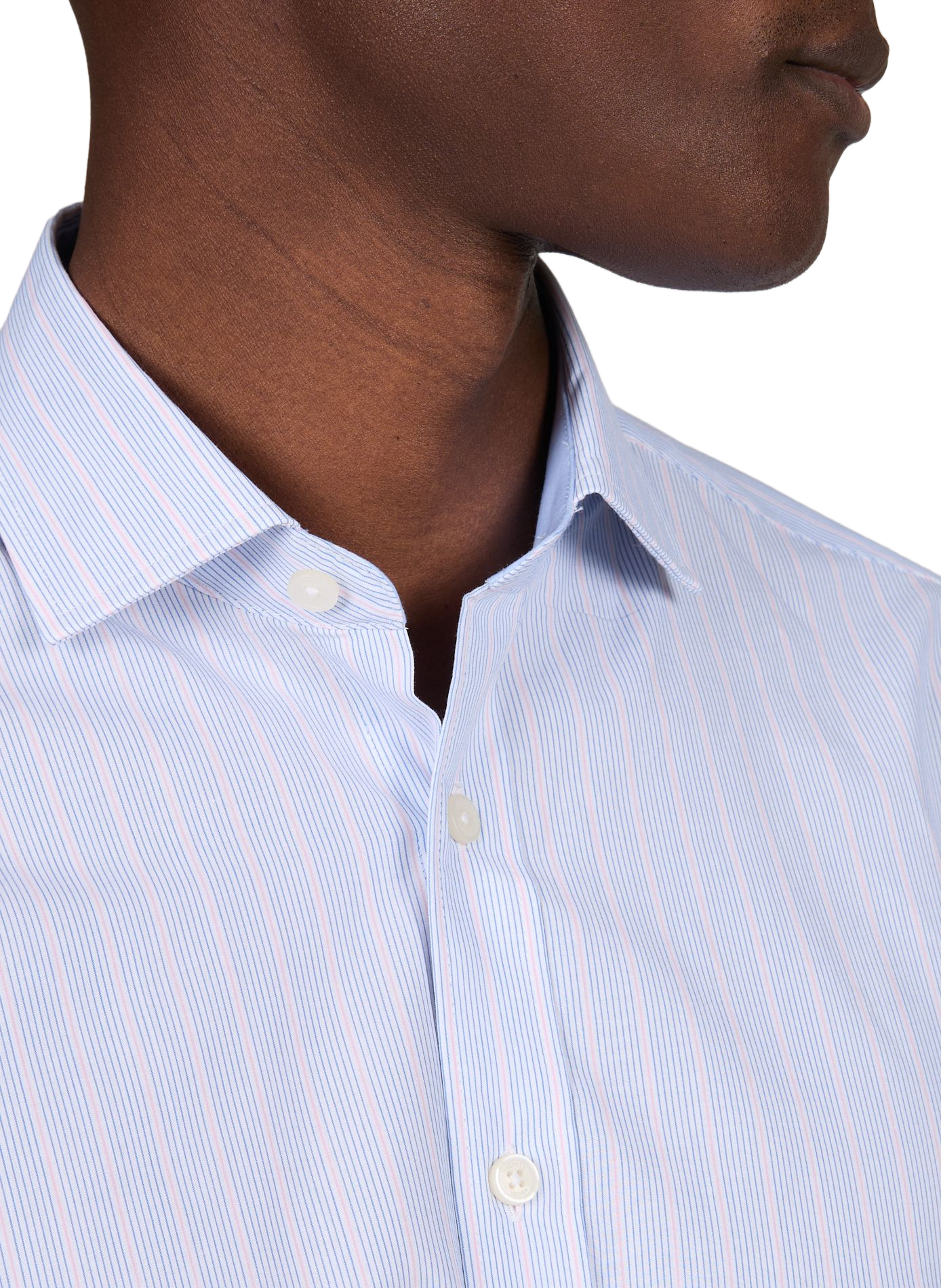 Chemise à rayures en coton mélangé HACKETT Rose