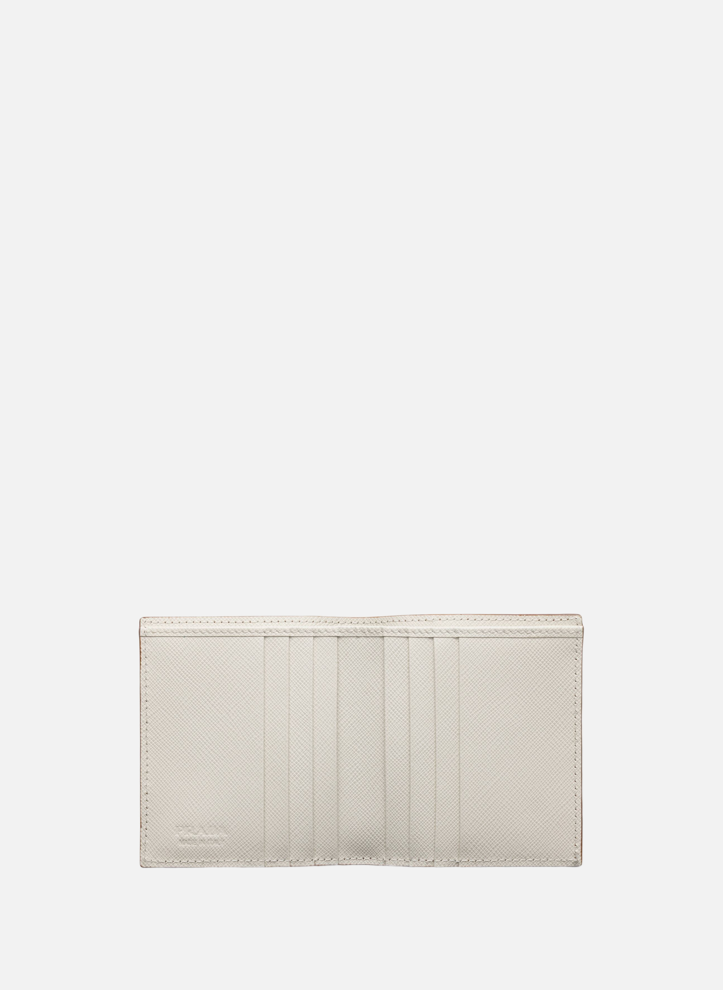 Portefeuille en cuir saffiano PRADA Marron