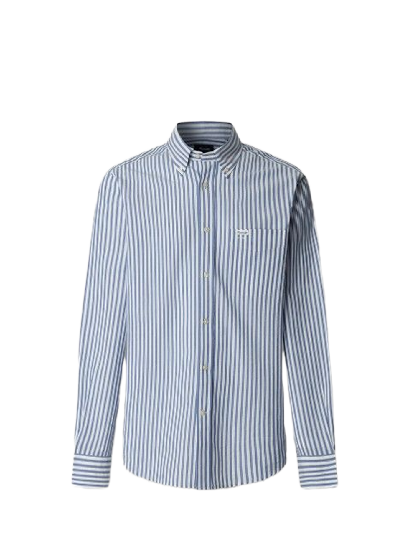 Straight striped cotton shirt FACONNABLE Blue