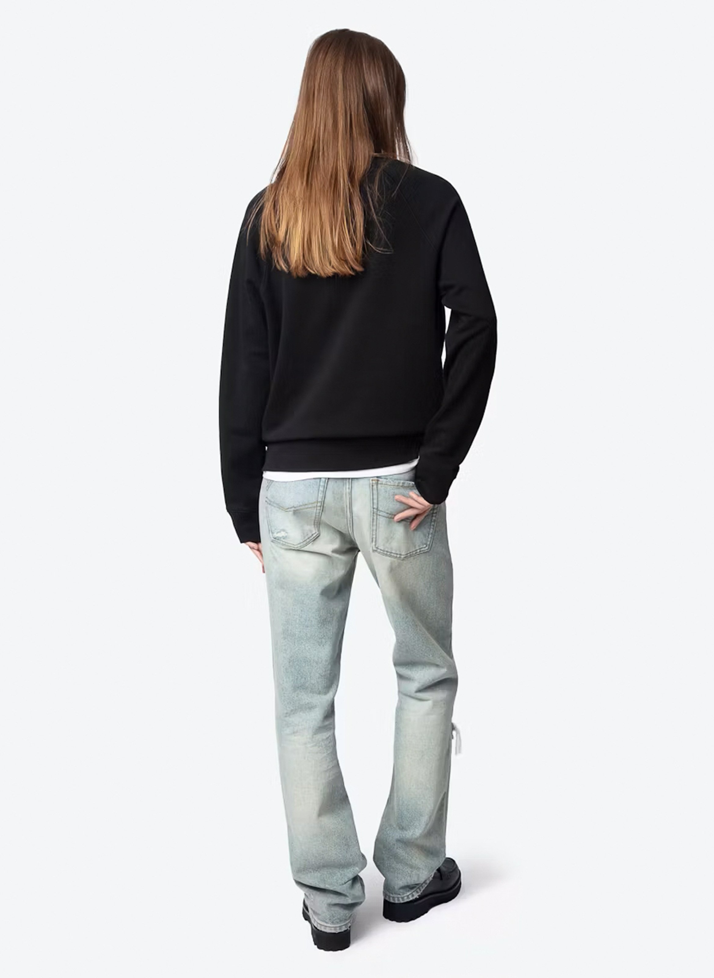 Sweat imprimé en coton upper ZADIG&VOLTAIRE Noir