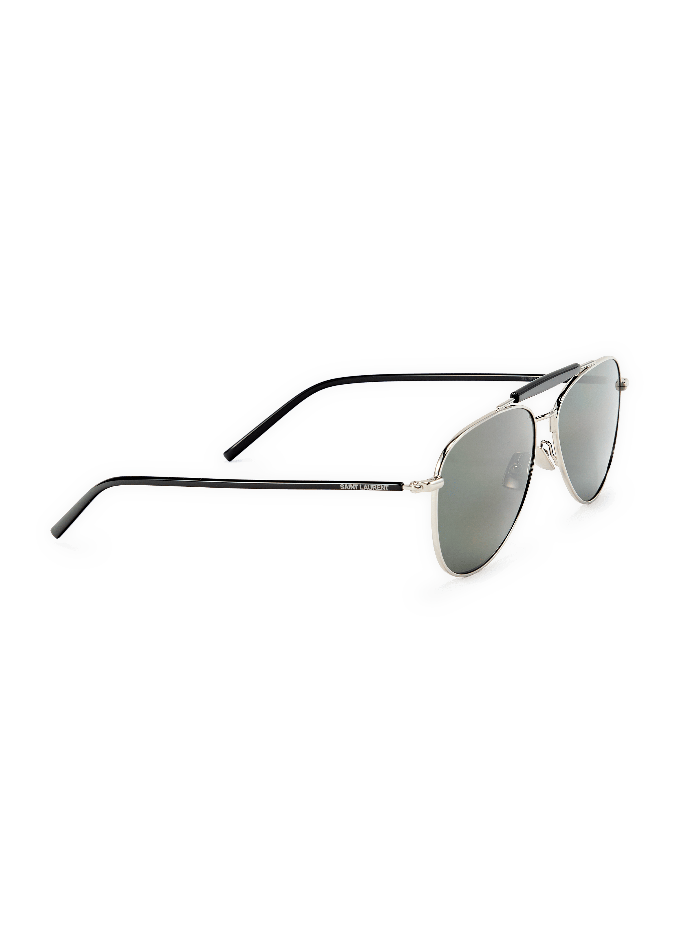 Metallic aviator sunglasses SAINT LAURENT Silver