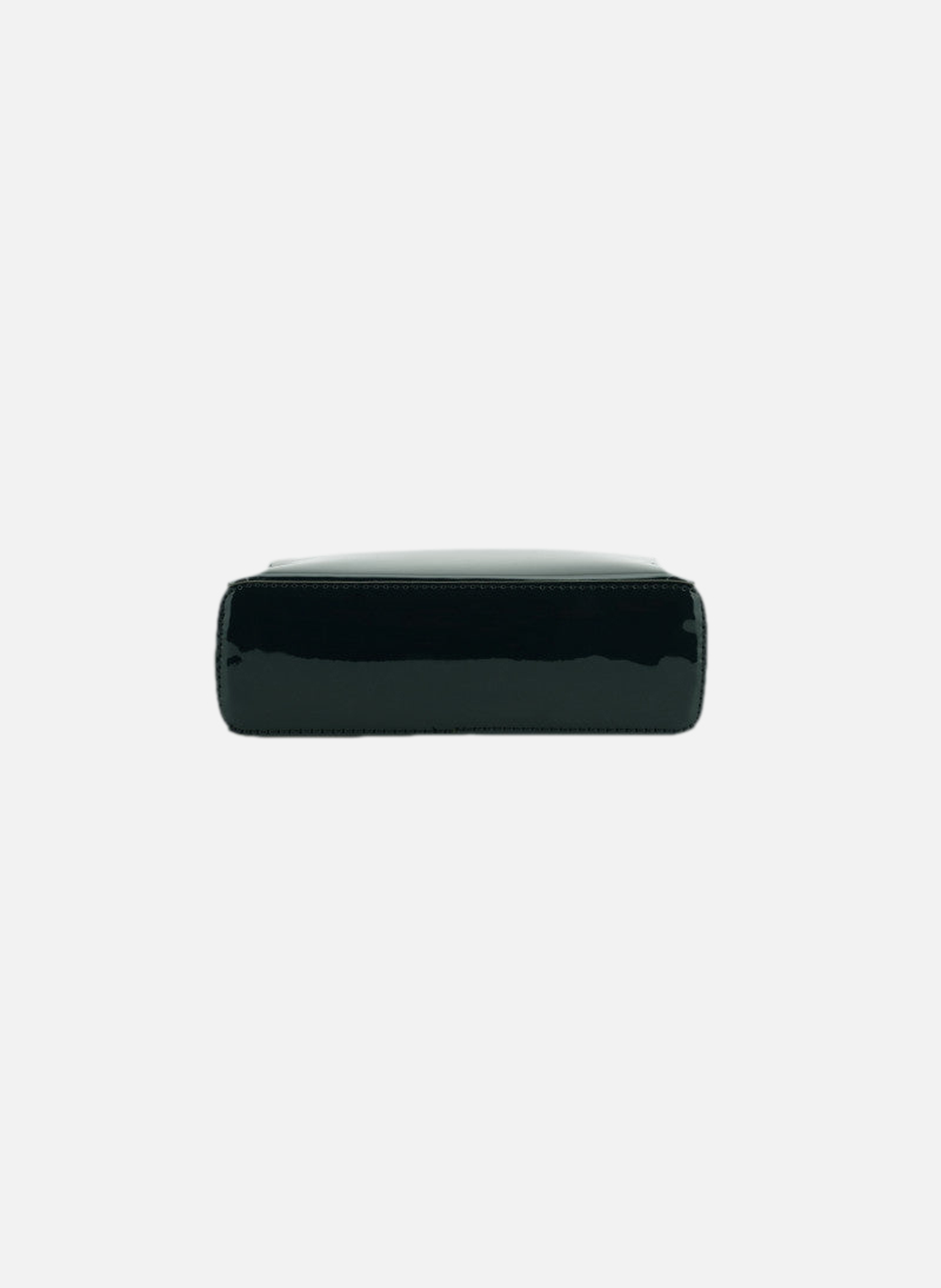 Cassetta vernis | sac porté épaule en cuir de vachette POURCHET Kaki