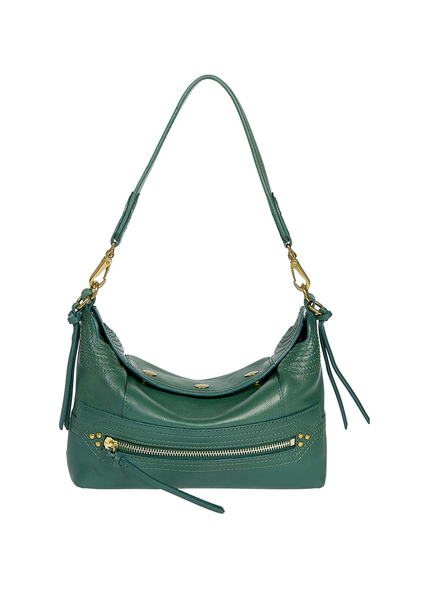 Sac Lucky Hobo Small en cuir de buffle JÉRÔME DREYFUSS Vert