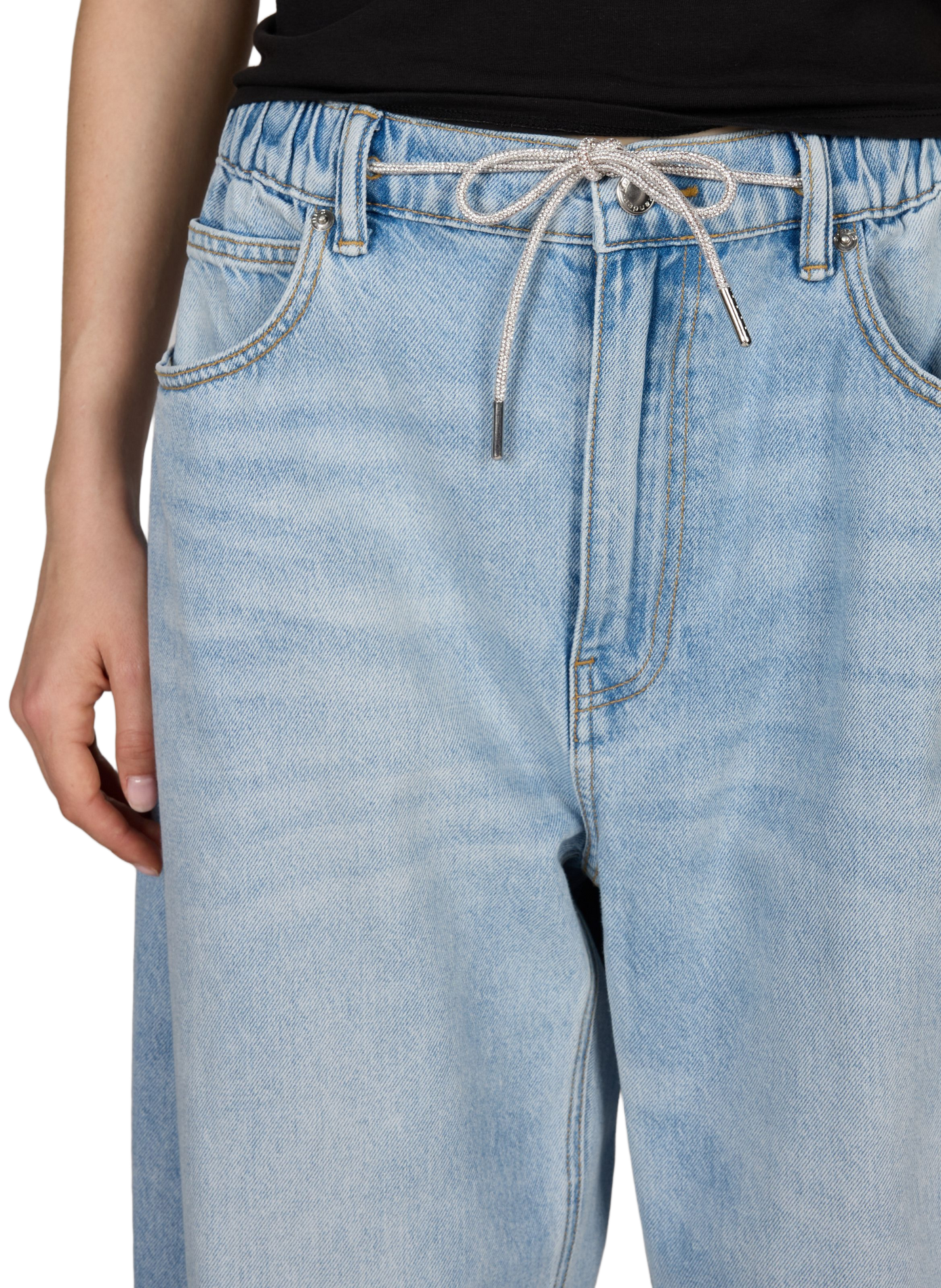 Wide cotton jeans ALEXANDER WANG Blue